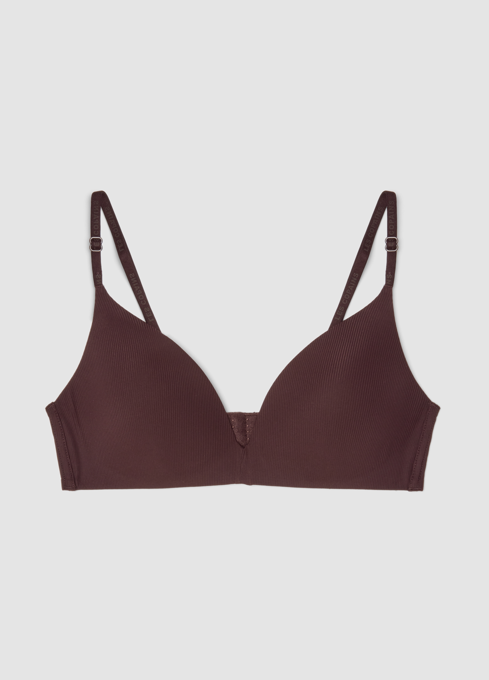 LES COPAINS, Reggiseno Marrone Imbottito In Microfibra Elasticizzata, Donna, Marrone, Taglia: 5B