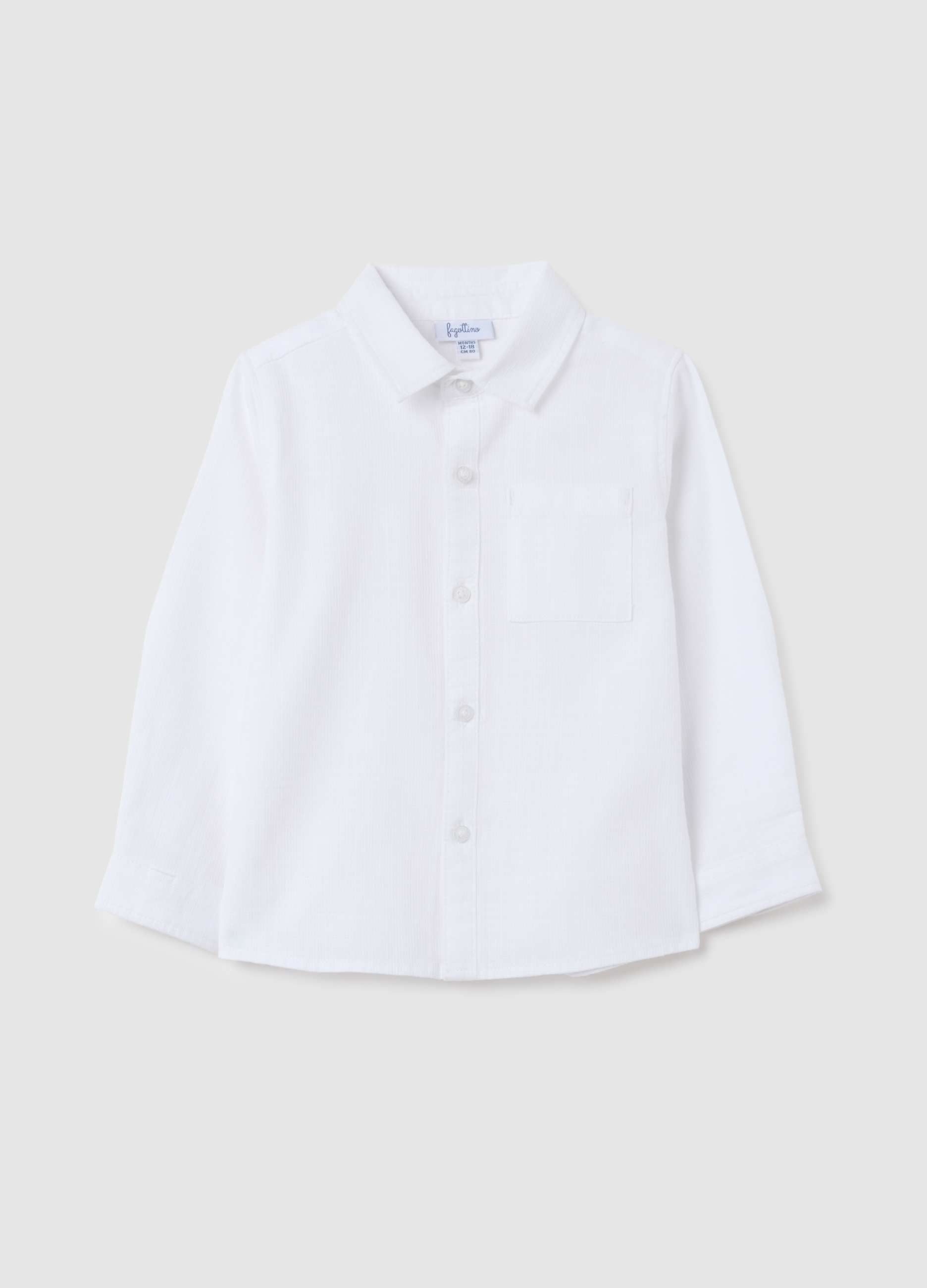 Camisa Clásica Blanca Para Niño, Niño, Blanco óptico, Talla: 12-18