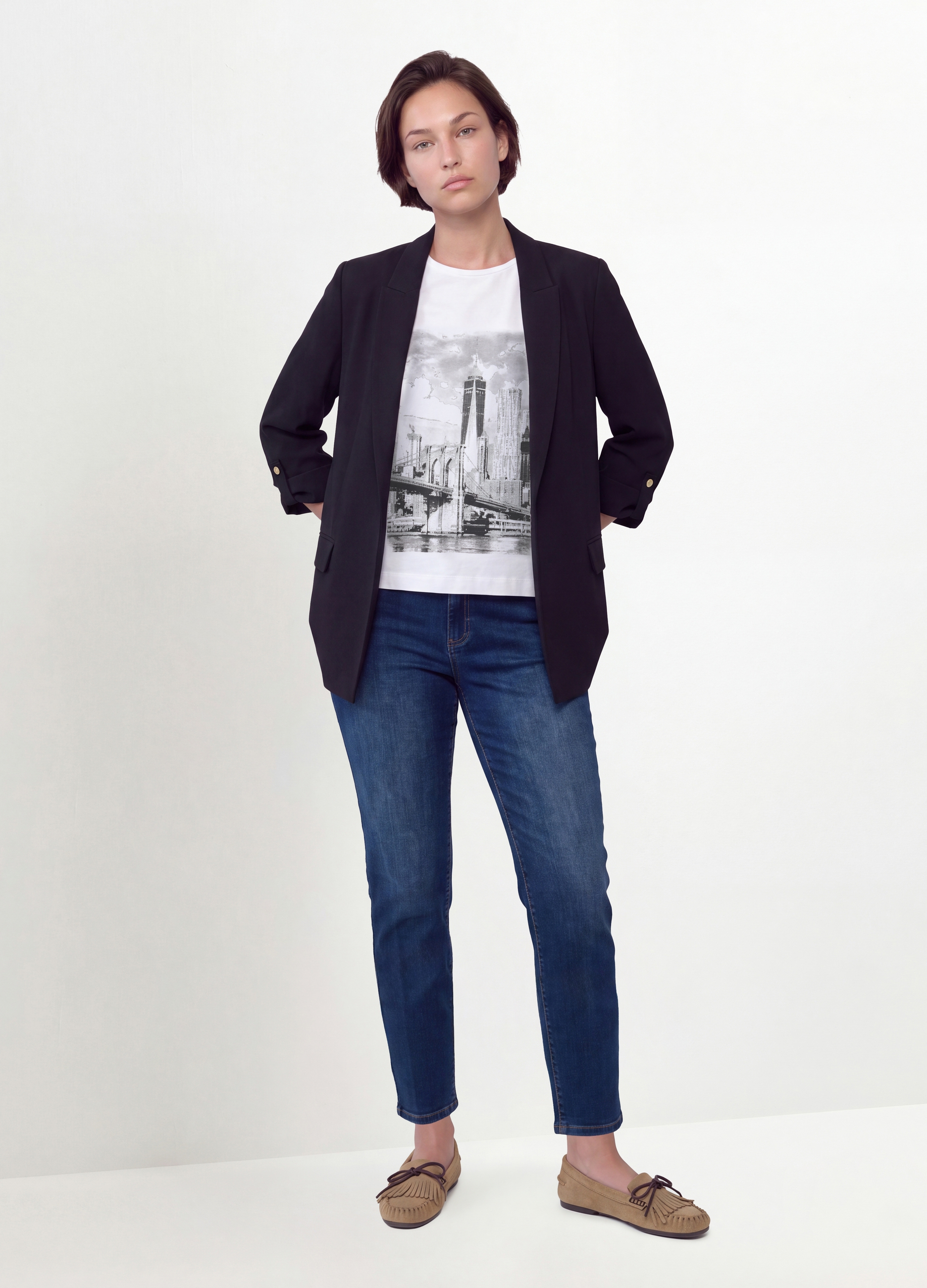 MYA, Jeans Denim Blu In Cotone Elasticizzato Slim Fit, Donna, Blu, Taglia: 45