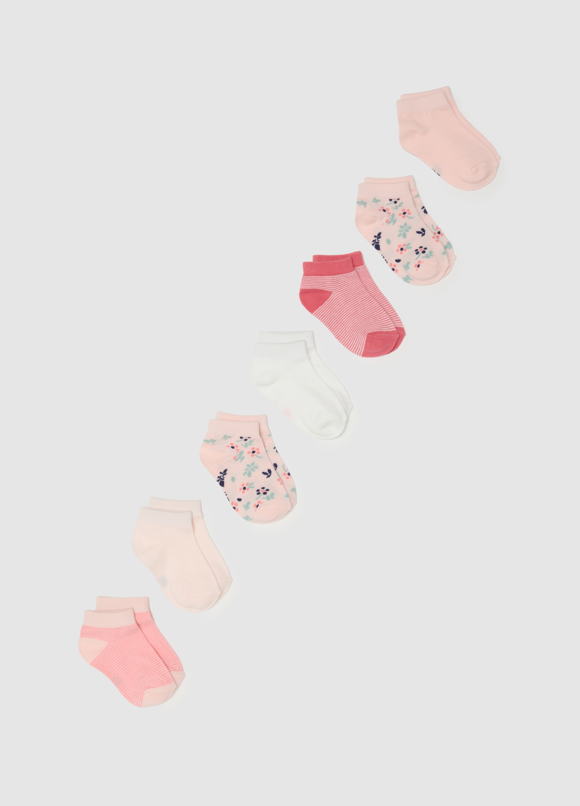 Multipack Calzini Da Ragazza In Cotone Multicolor, Niña, Pink/White, Talla: 37/39