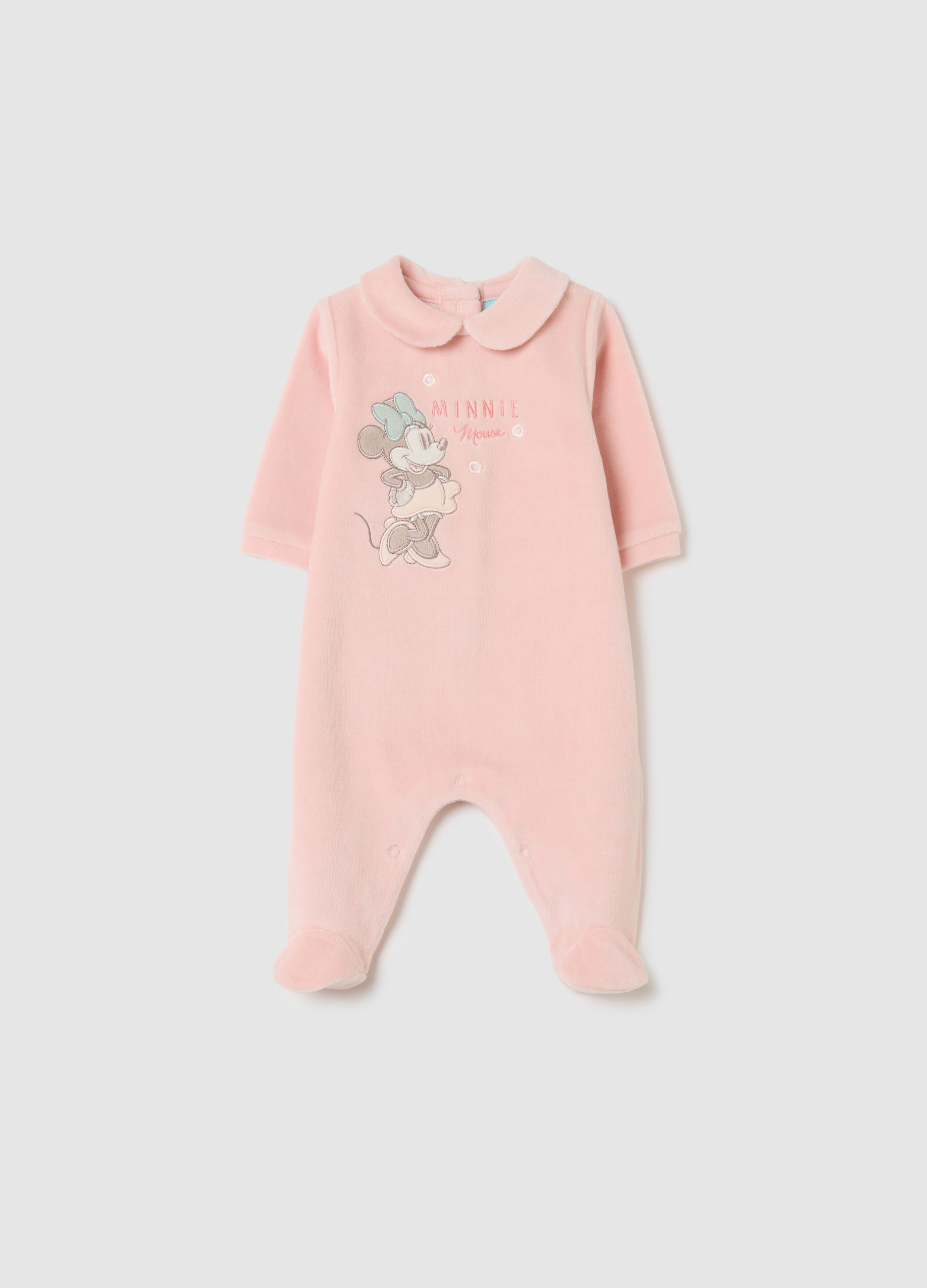 Tutina Da Neonata In Misto Cotone Rosa Con Stampa Minnie, Bebé Niña, Rosa Claro, Talla: 6-9