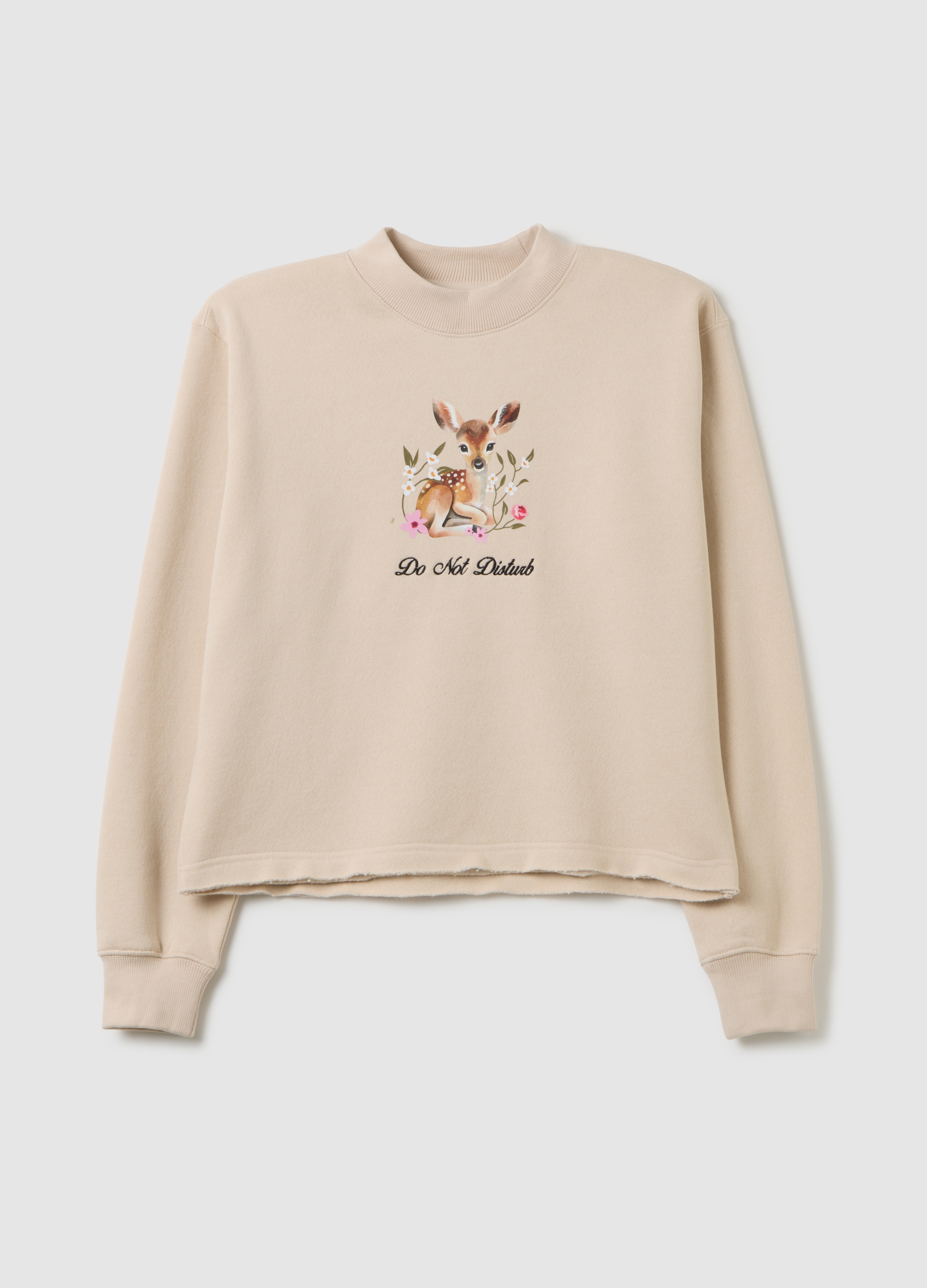 J E-TEES DONNA, Felpa In Misto Cotone Beige Regular Fit, Donna, Beige, Taglia: XS