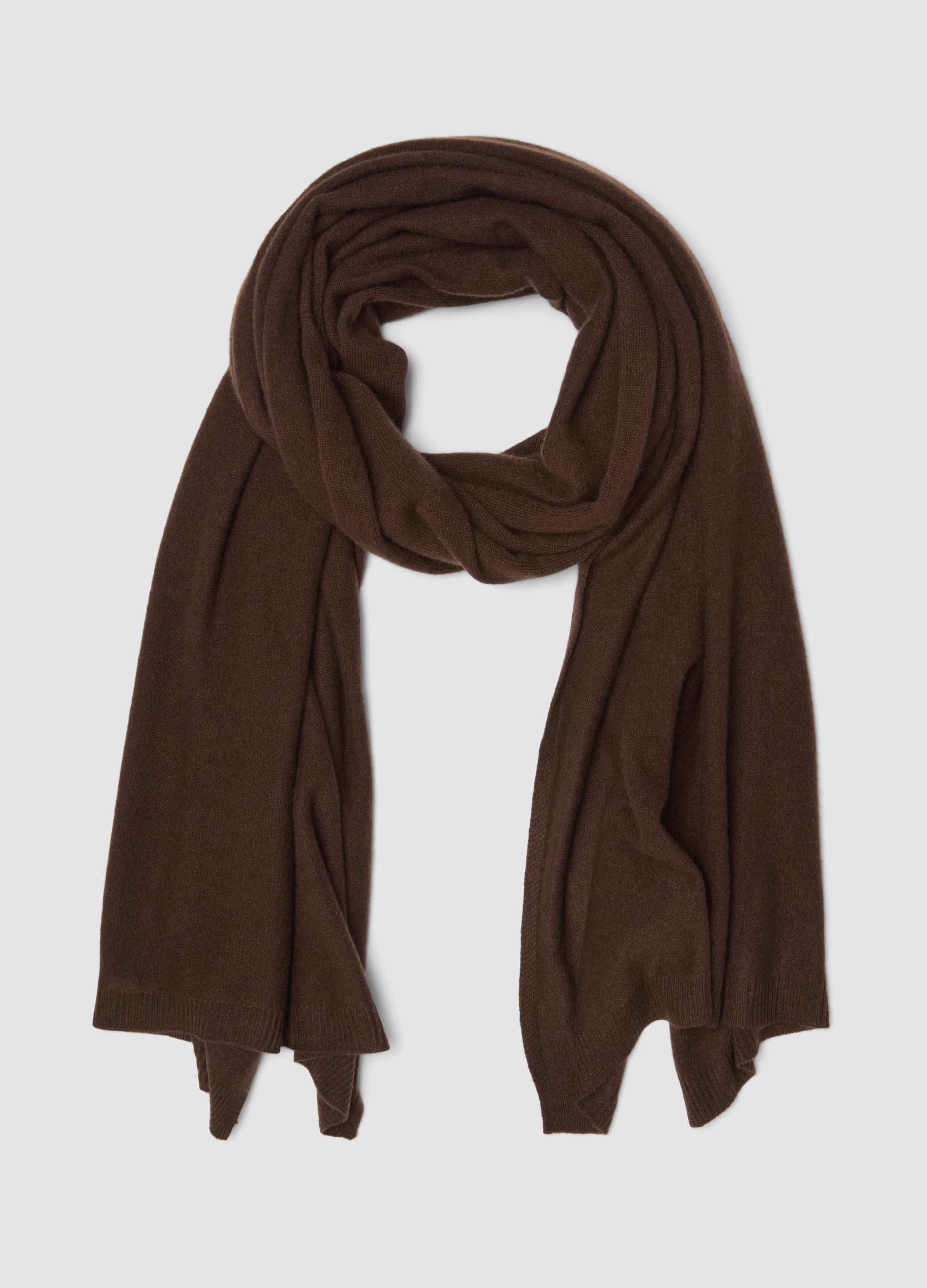 Piombo Contemporary, Sciarpa Marrone In Puro Cashmere, Donna, Marrone, Taglia: ONE SIZE