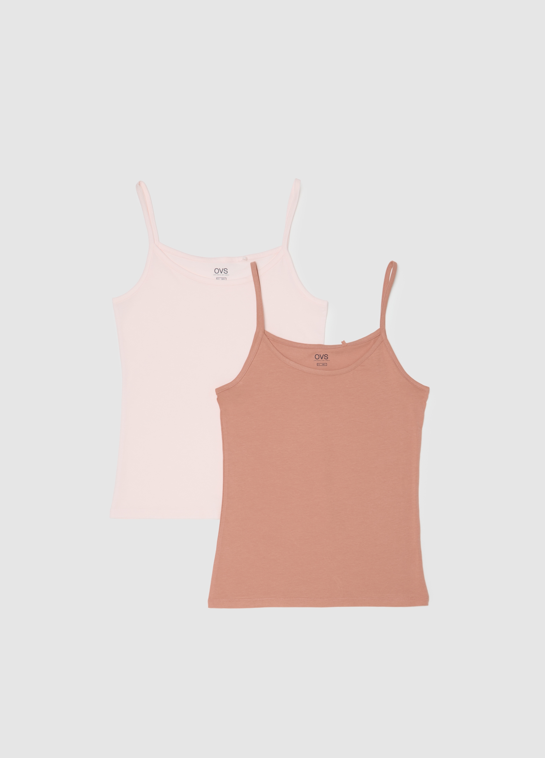 Top Rosa De Algodón Elástico Regular Fit, Mujer, Rosa pastel, Talla: M