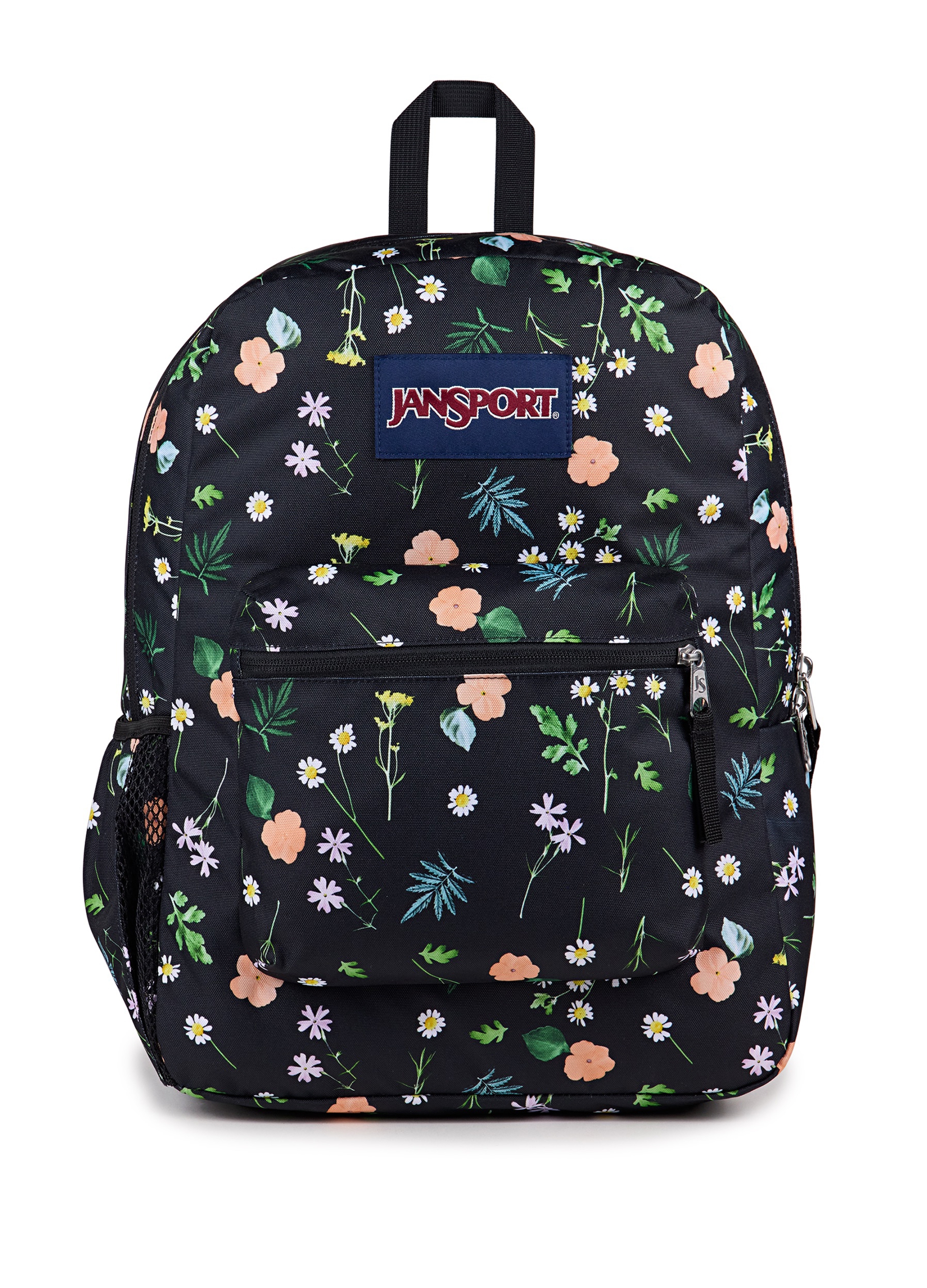 JANSPORT, Zaino Cross Town A Fiorellini, Uomo, Nero, Taglia: ONE SIZE