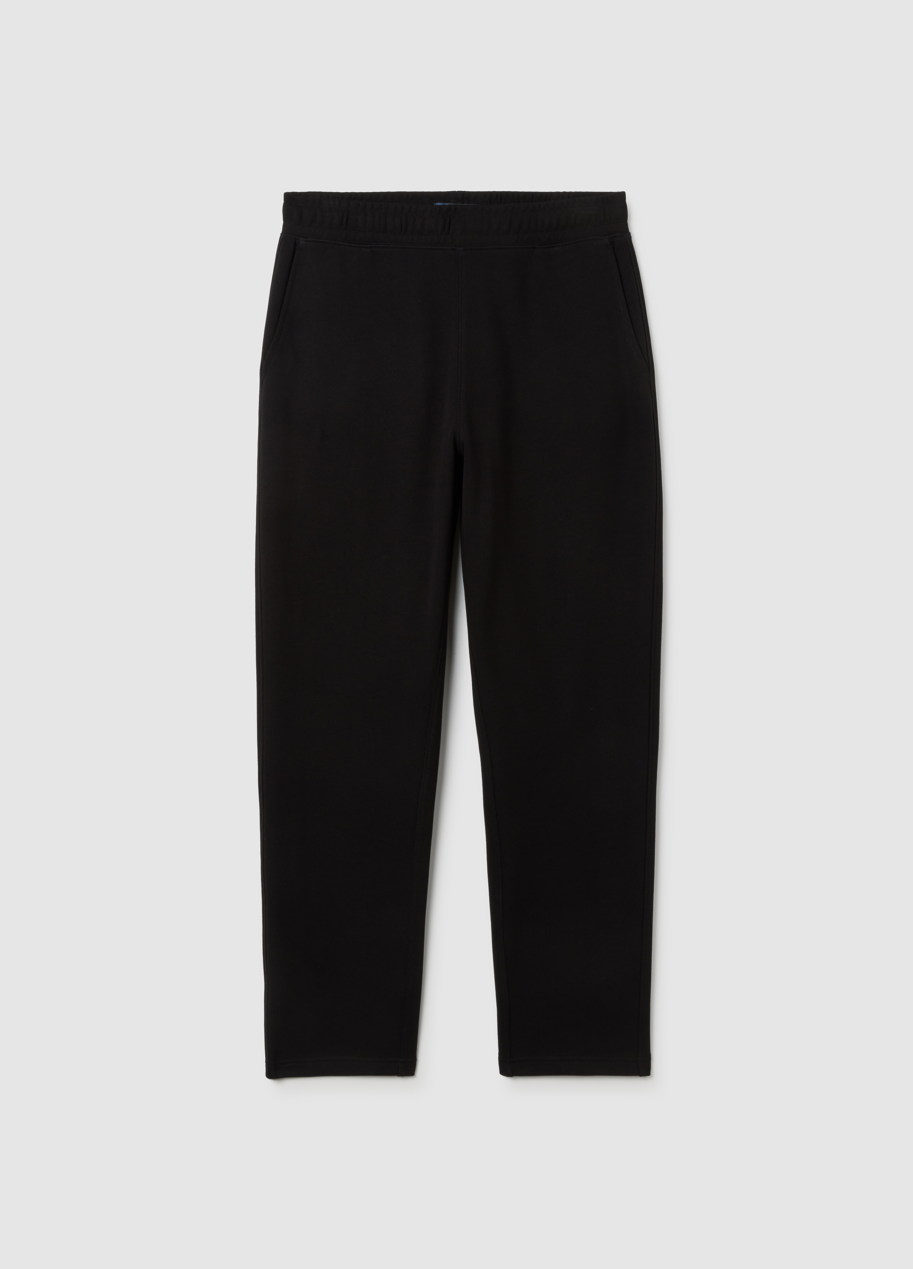 Pantaloni In Puro Cotone Nero Vestibilità Over, Hombre, Estampado Negro 1, Talla: L