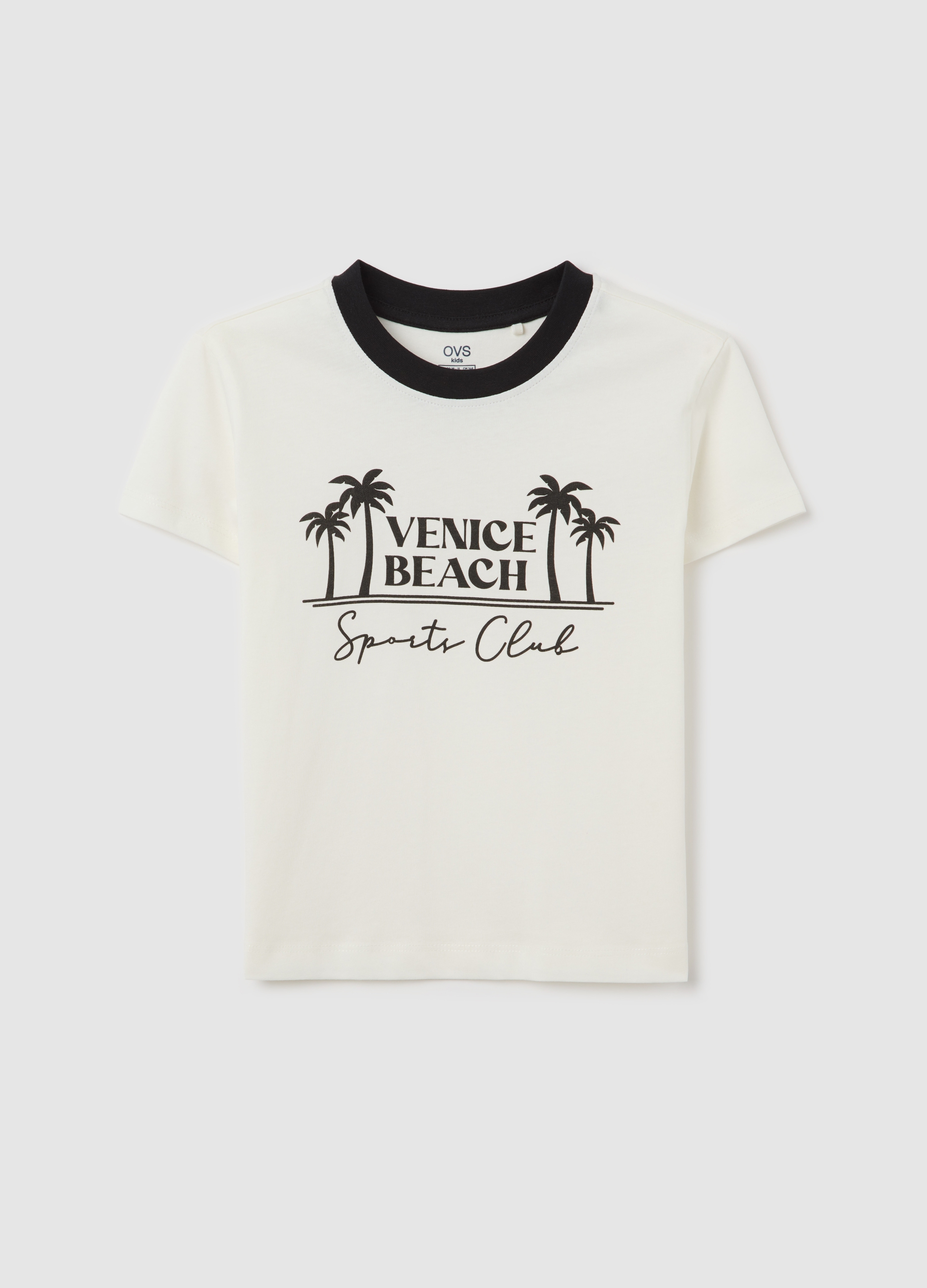 OVS, T-shirt Bianca Stampa venice Beach, Bambina, Bianco, Taglia: 10-11