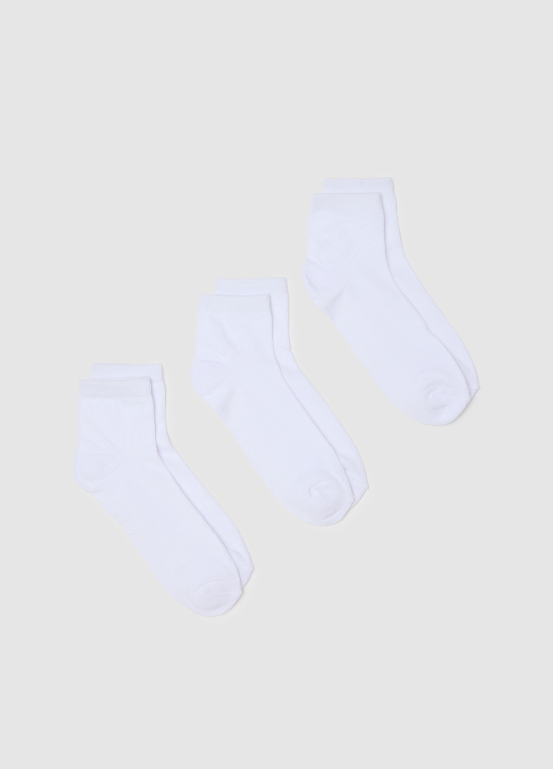 Tripack De Calcetines Deportivos Blancos Regular Fit Mezcla De Algodón, Hombre, Blanco óptico, Talla: 38/42
