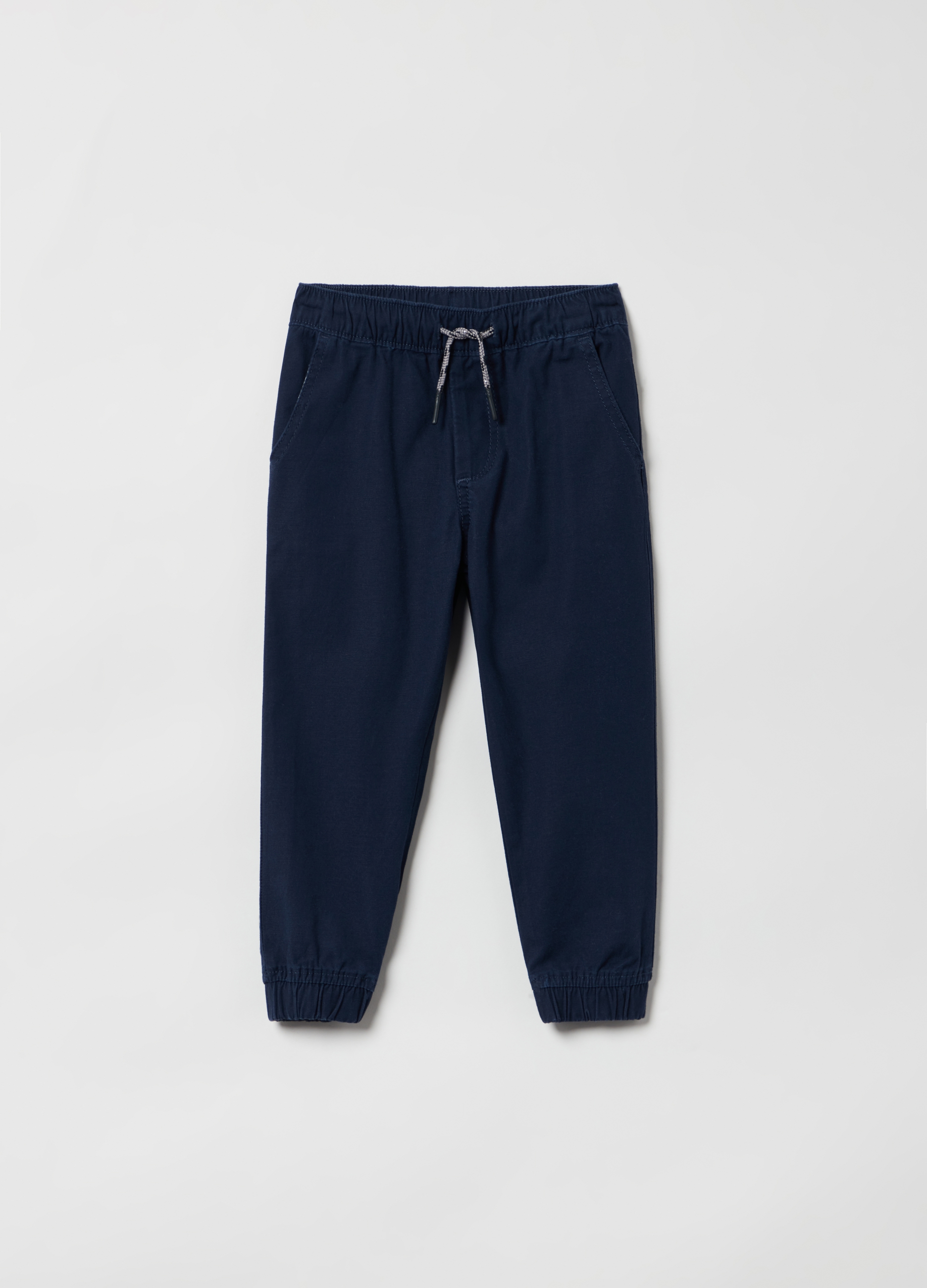 OVS, Pantaloni In Tela Con Coulisse, Unisex, Blu, Taglia: 12-18M/74-79