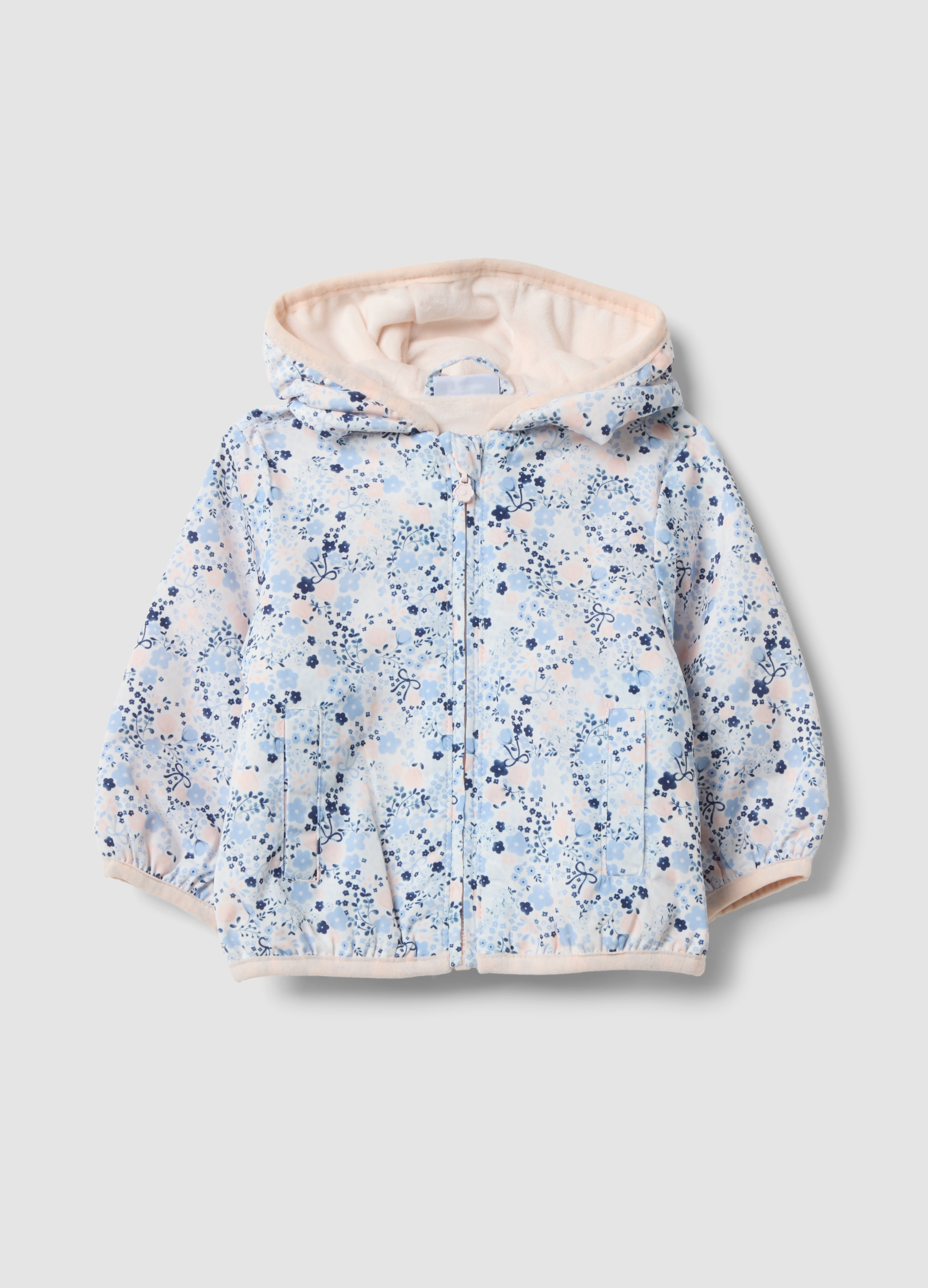 FAGOTTINO, Giacca Antipioggia Multicolor Con Cappuccio A Fiori Per Neonata, Multicolor, Taglia: 3-6