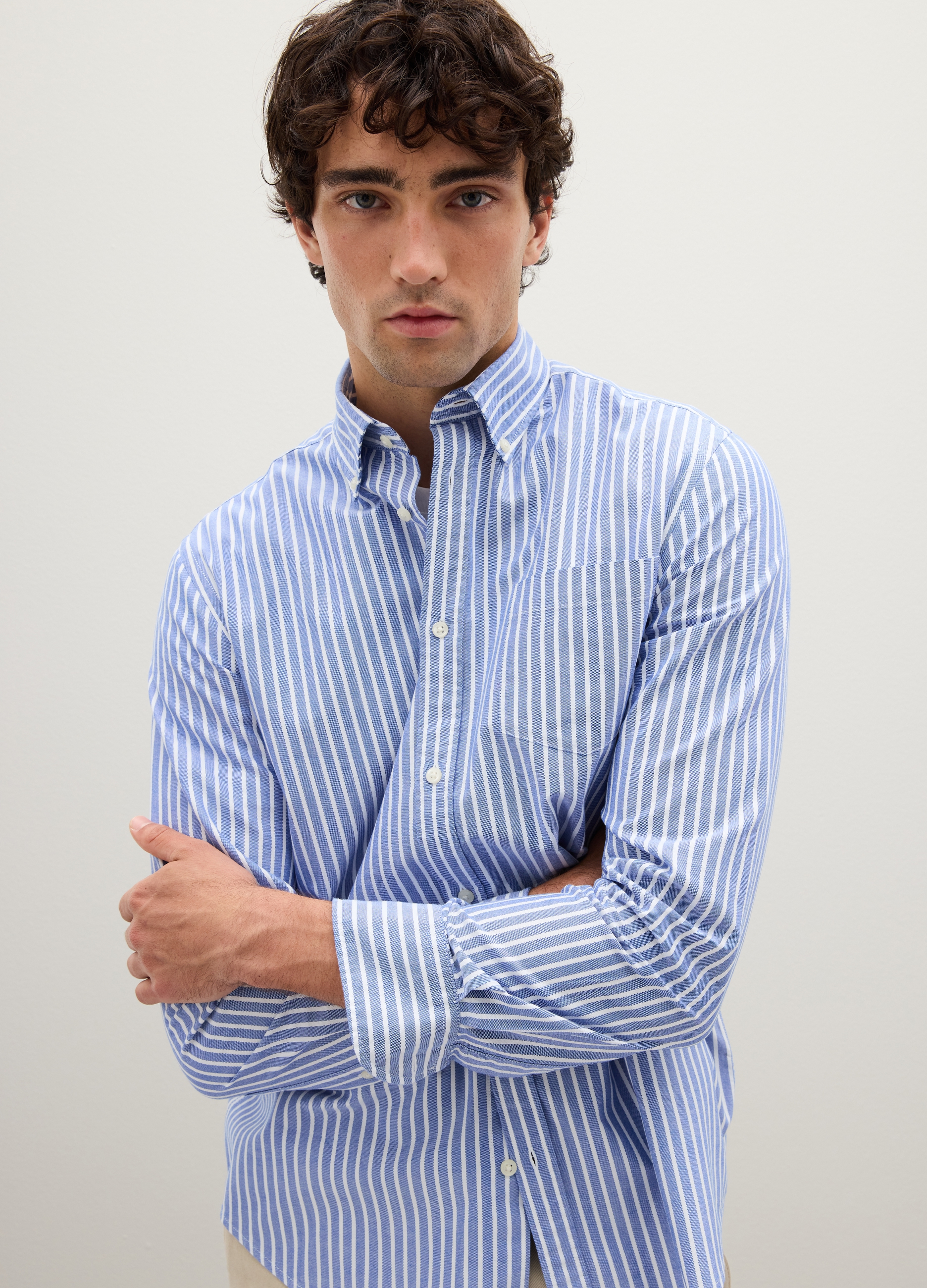 PIOMBO, Camicia In Puro Cotone Multicolor Regular Fit, Uomo, Multicolor, Taglia: M