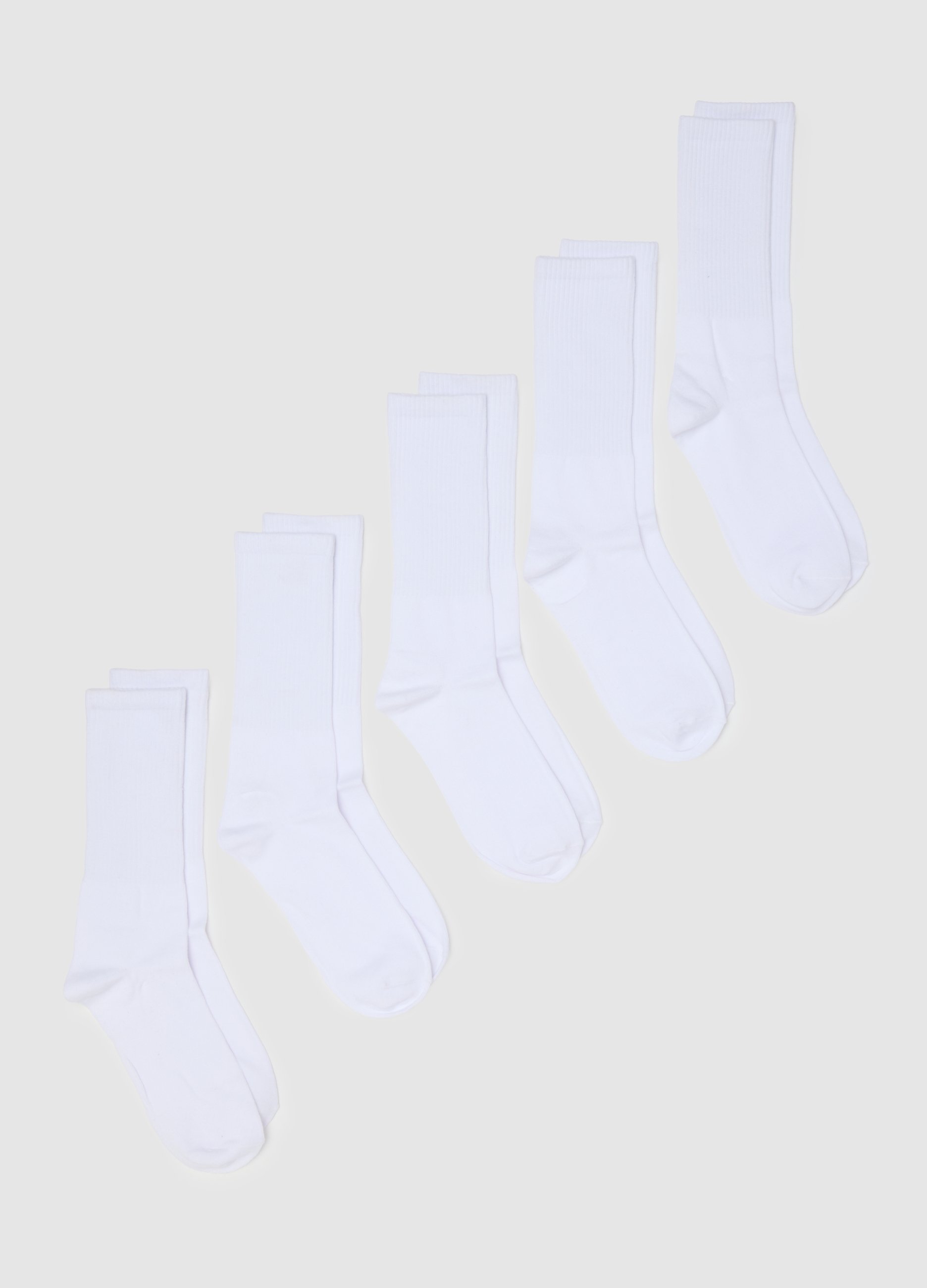 Multipack De Calcetines Largos Para Hombre En Mezcla De Algodón Blanco, Hombre, Blanco óptico, Talla: FASUL