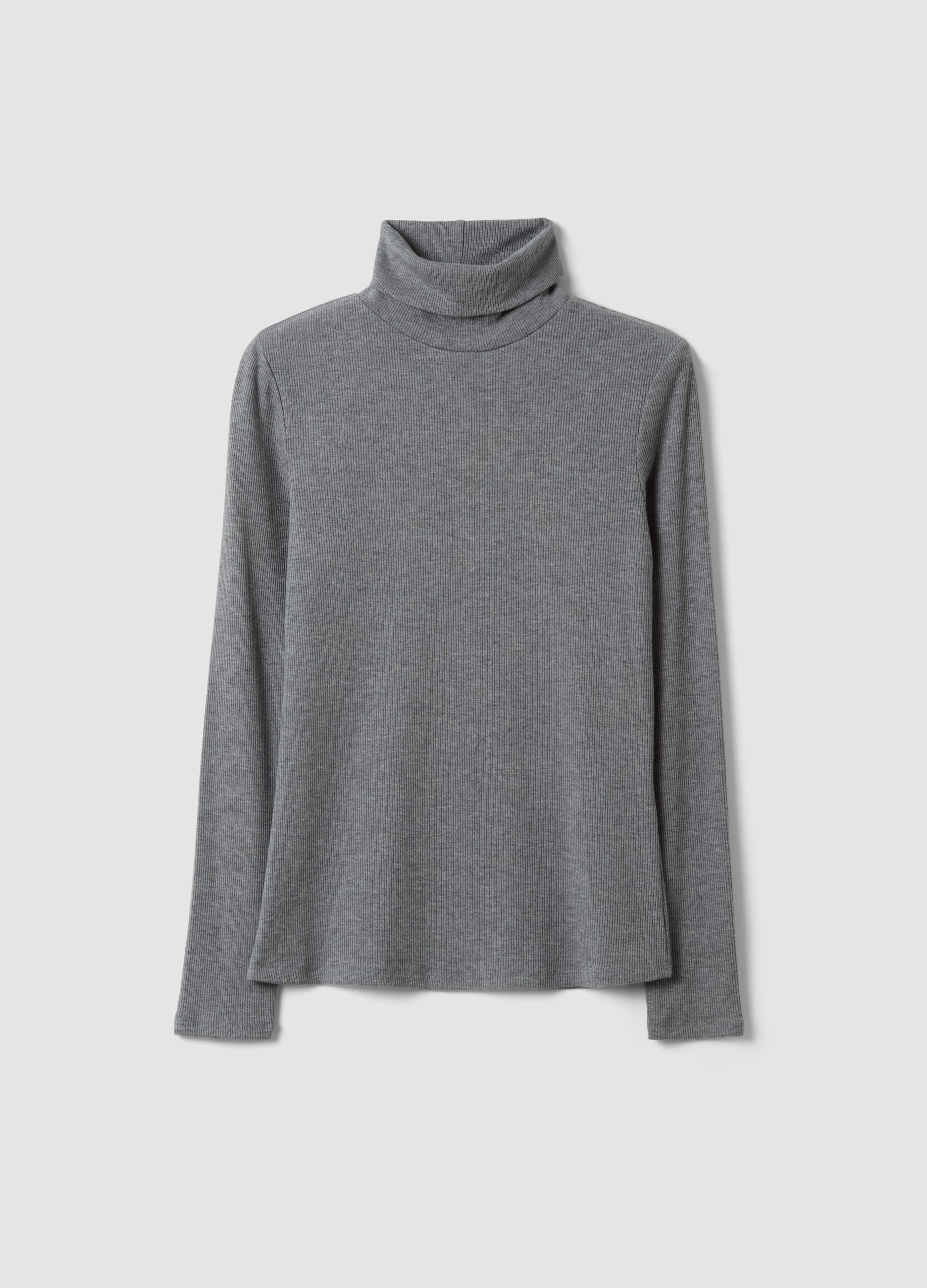 Piombo Contemporary, Maglia Grigia In Viscosa Elasticizzata A Girocollo Regular Fit, Donna, Grigio, Taglia: L