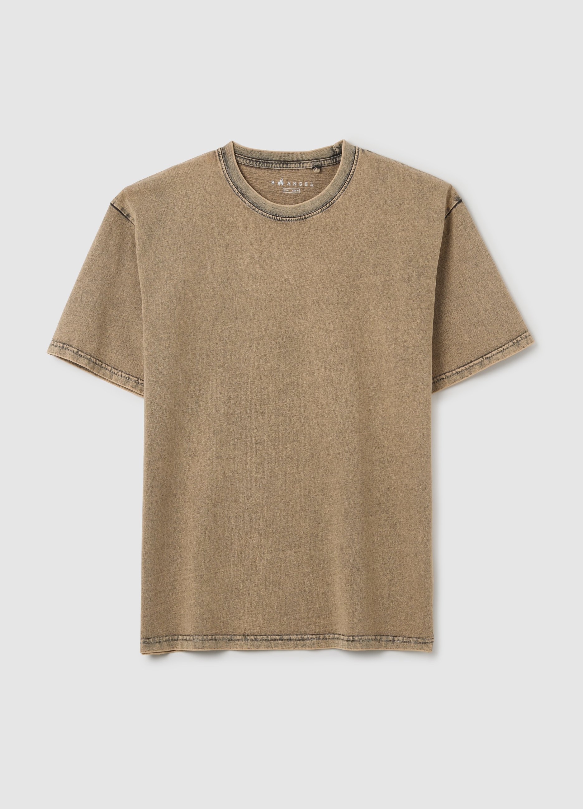 OVS, T-shirt In Puro Cotone Beige Regular Fit, Mann, Hellbeige, Größe: XS