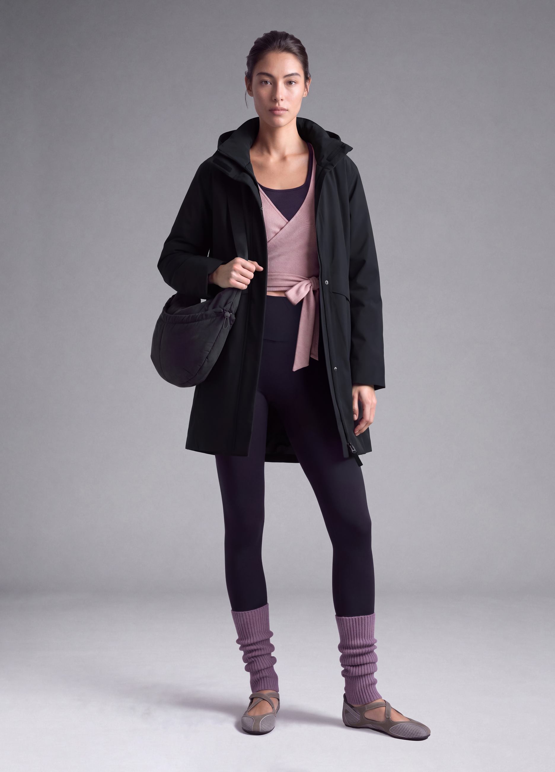 Altavia Studio, Giacca Nera Idrorepellente Con Cappuccio E Zip Regular Fit Altavia Studio, Donna, Nero, Taglia: XS
