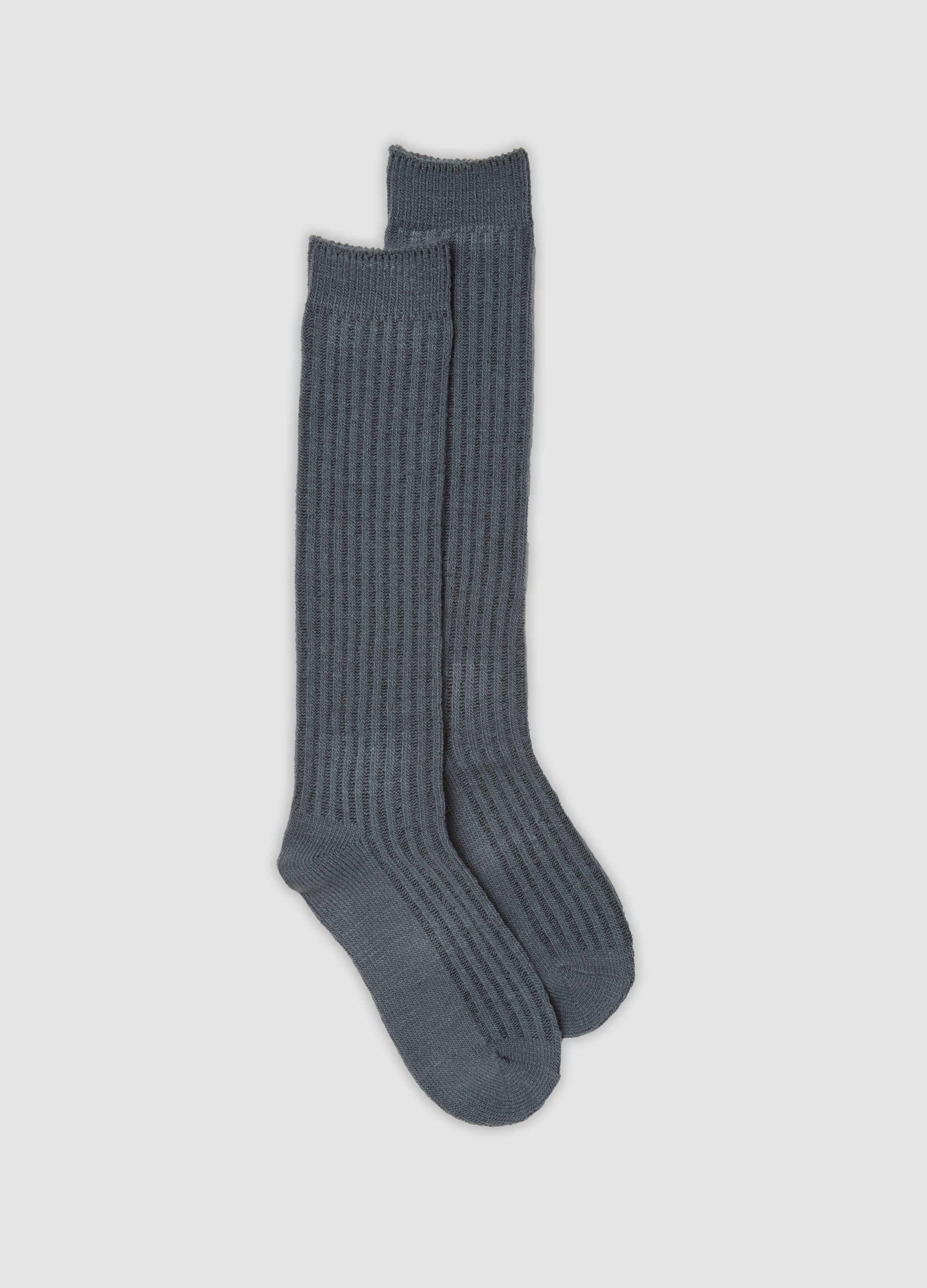 OVS, Calze Grigie A Coste In Tessuto Elasticizzato, Donna, Grigio, Taglia: ONE SIZE