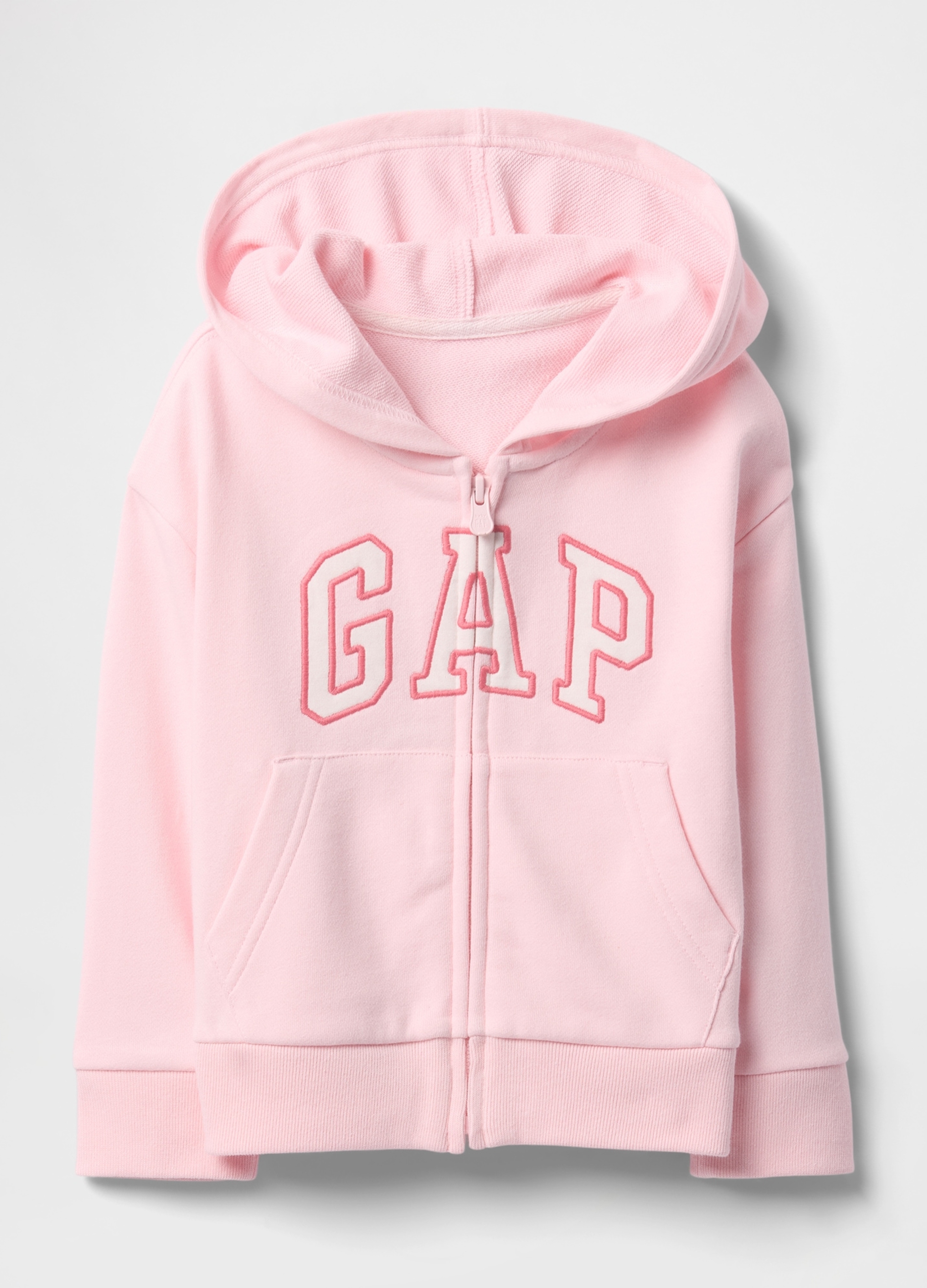 GAP KIDS, Felpa In Misto Cotone Regular Fit Con Zip E Logo Gap, Bambina, Rosa, Taglia: 18-24M/79-84
