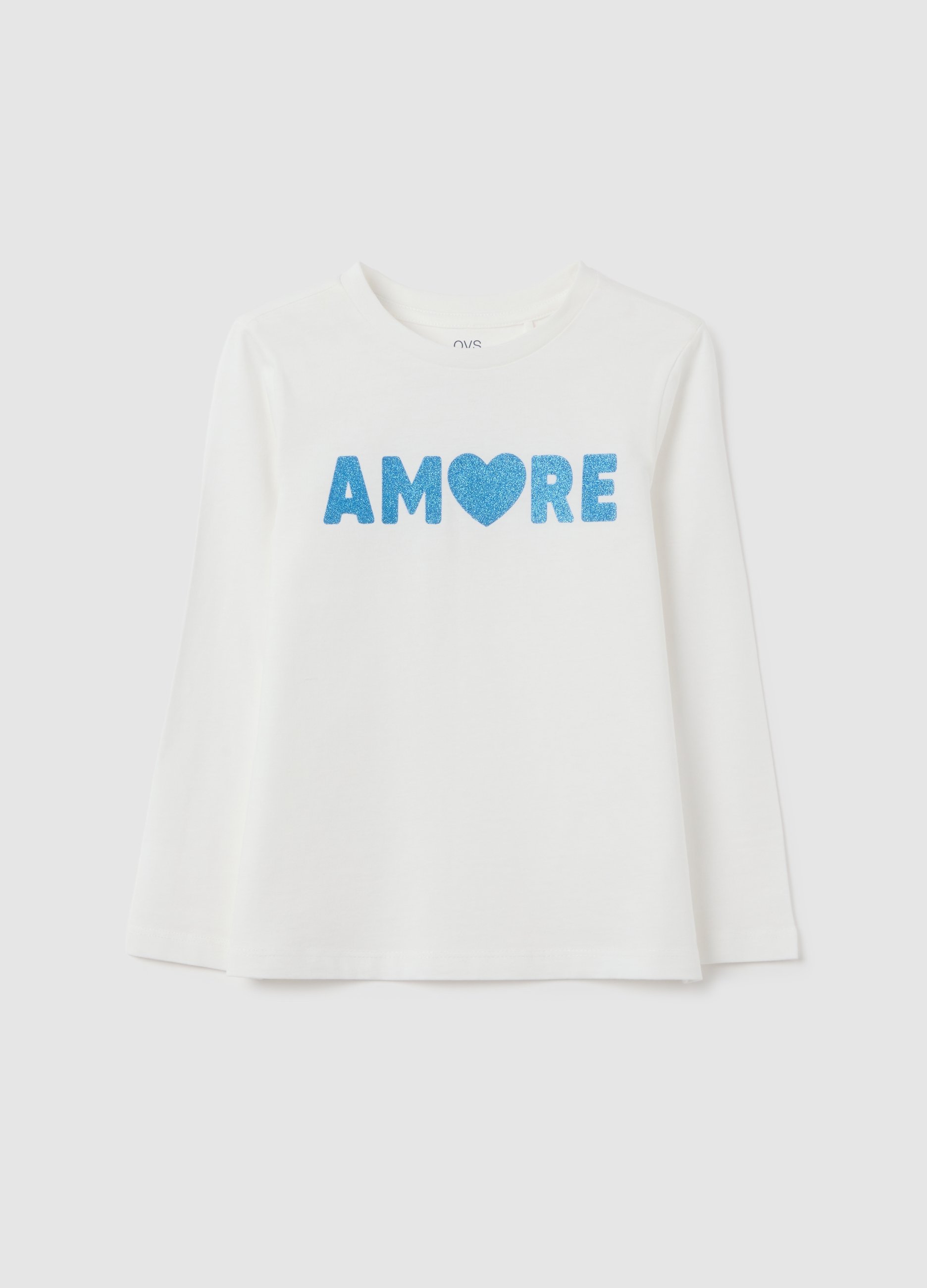 Camiseta Para Niña En Algodón Puro Blanco Ajuste Regular Con Estampado, Niña, Blanco hielo, Talla: 4-5