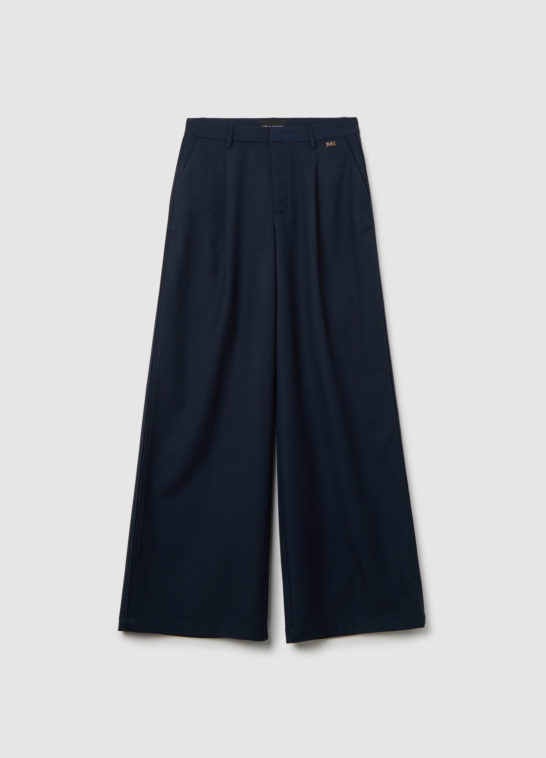 Pantaloni Blu Wide Leg, Mujer, Blu Bluette, Talla: 42