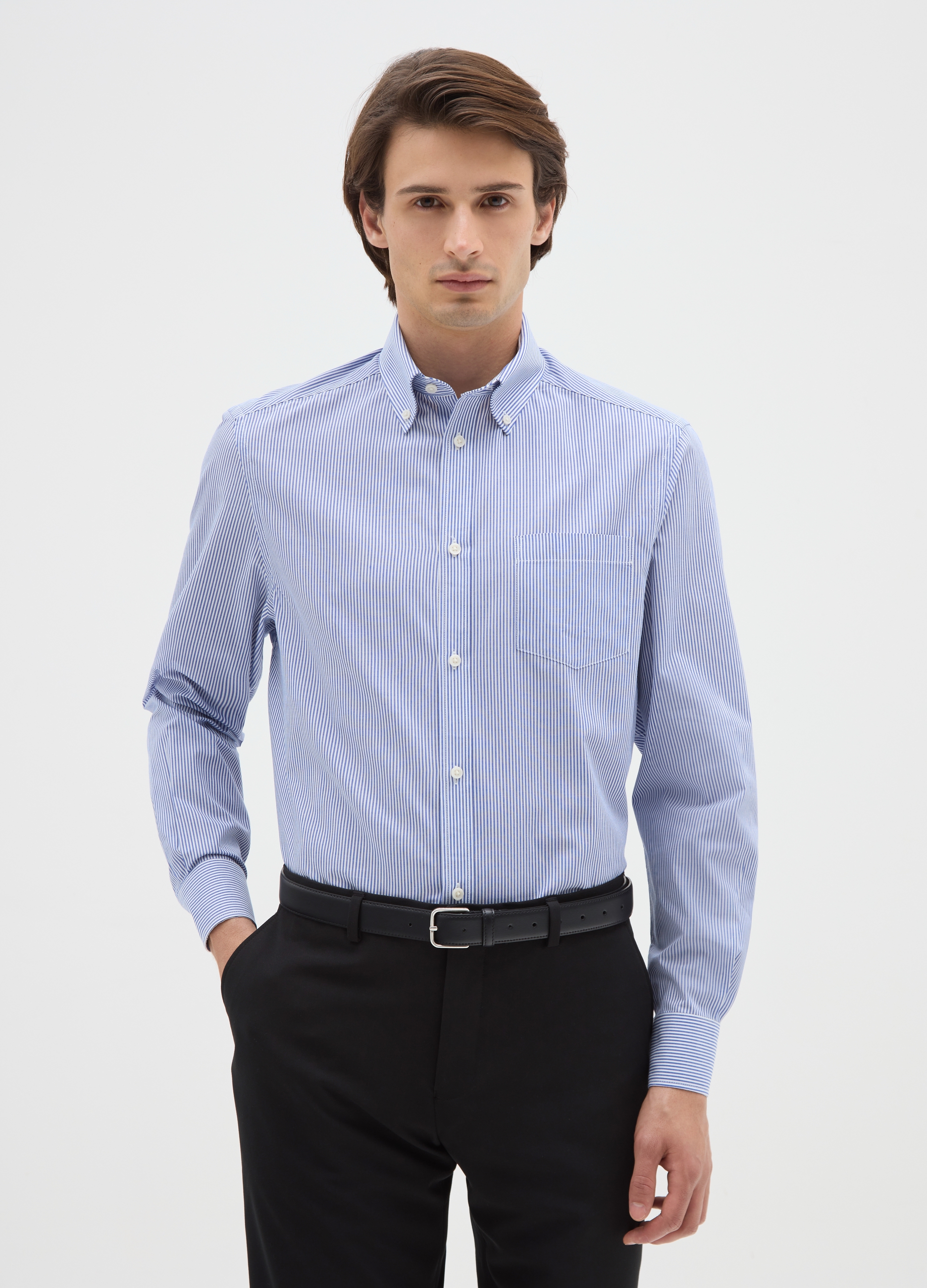 OVS, Camicia Azzurra Regolare In Misto Cotone, Uomo, Azzurro, Taglia: 41