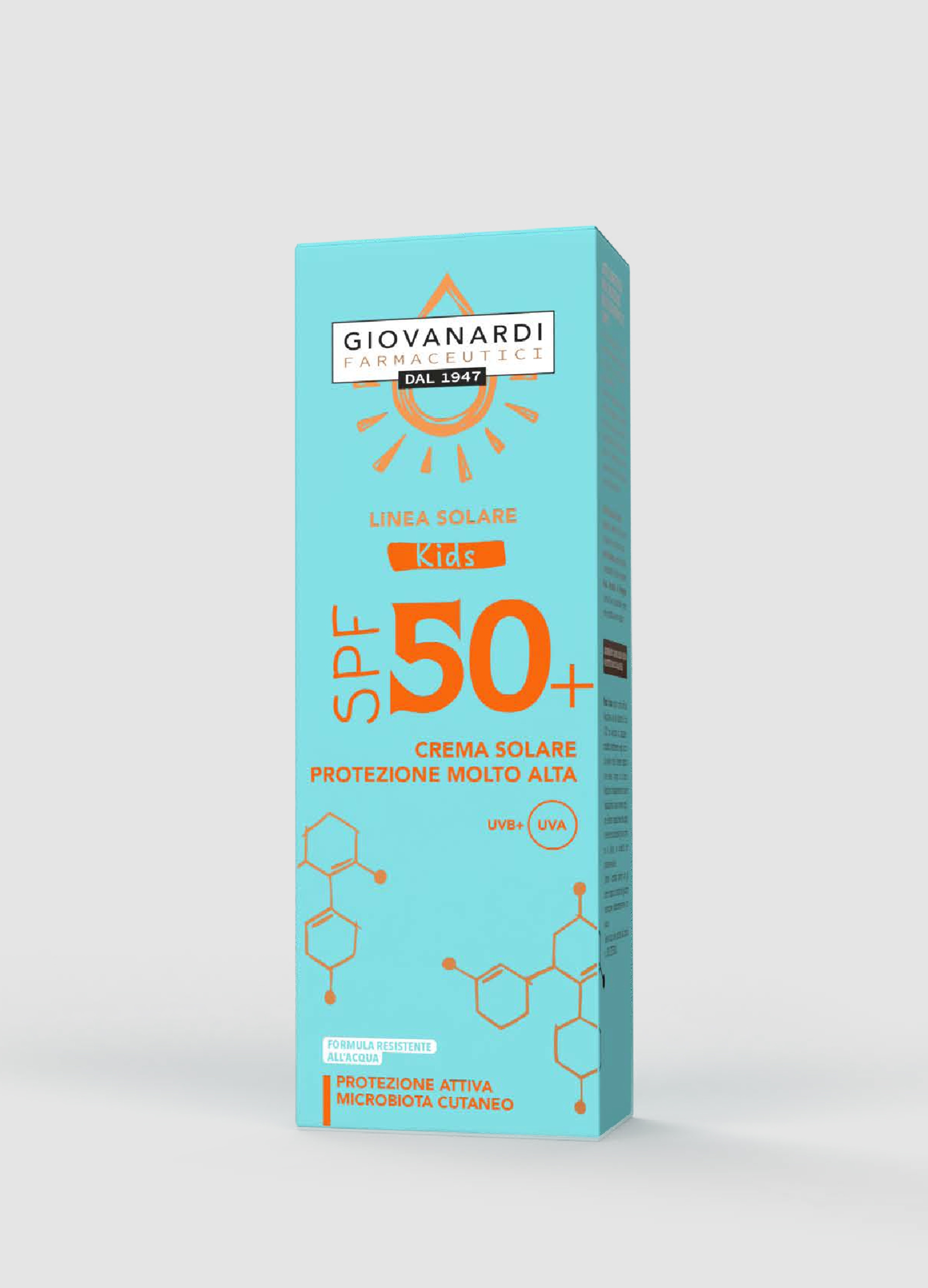 GIOVANARDI FARMACEUTICI, Crema Solare Spf50+ Kids, Donna, Azzurro, Taglia: FASUL