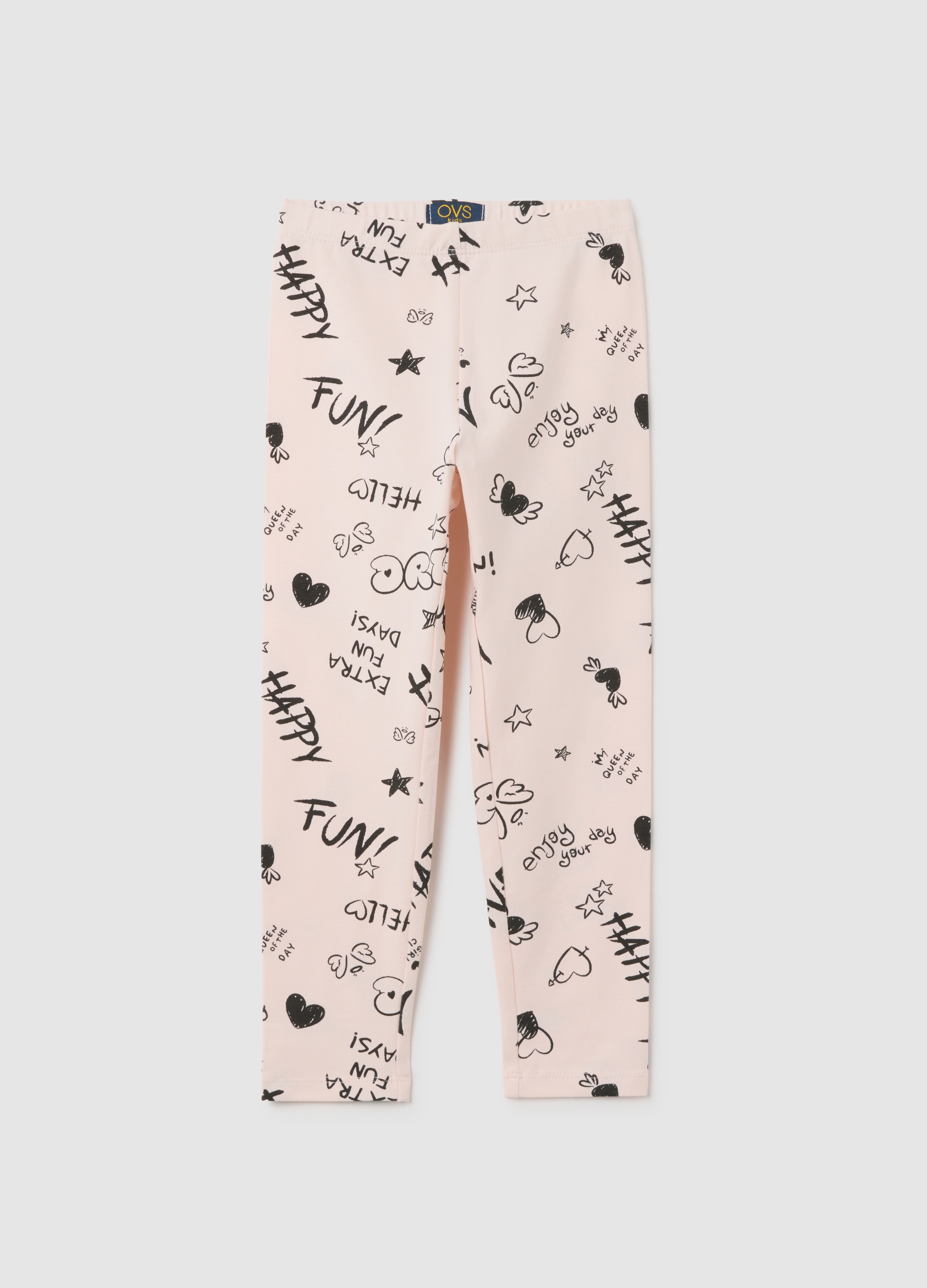 OVS, Mädchen-regular-fit Leggings Aus Rosa Stretch-baumwolle, Mädchen, Hellrosa, Größe: 3-4