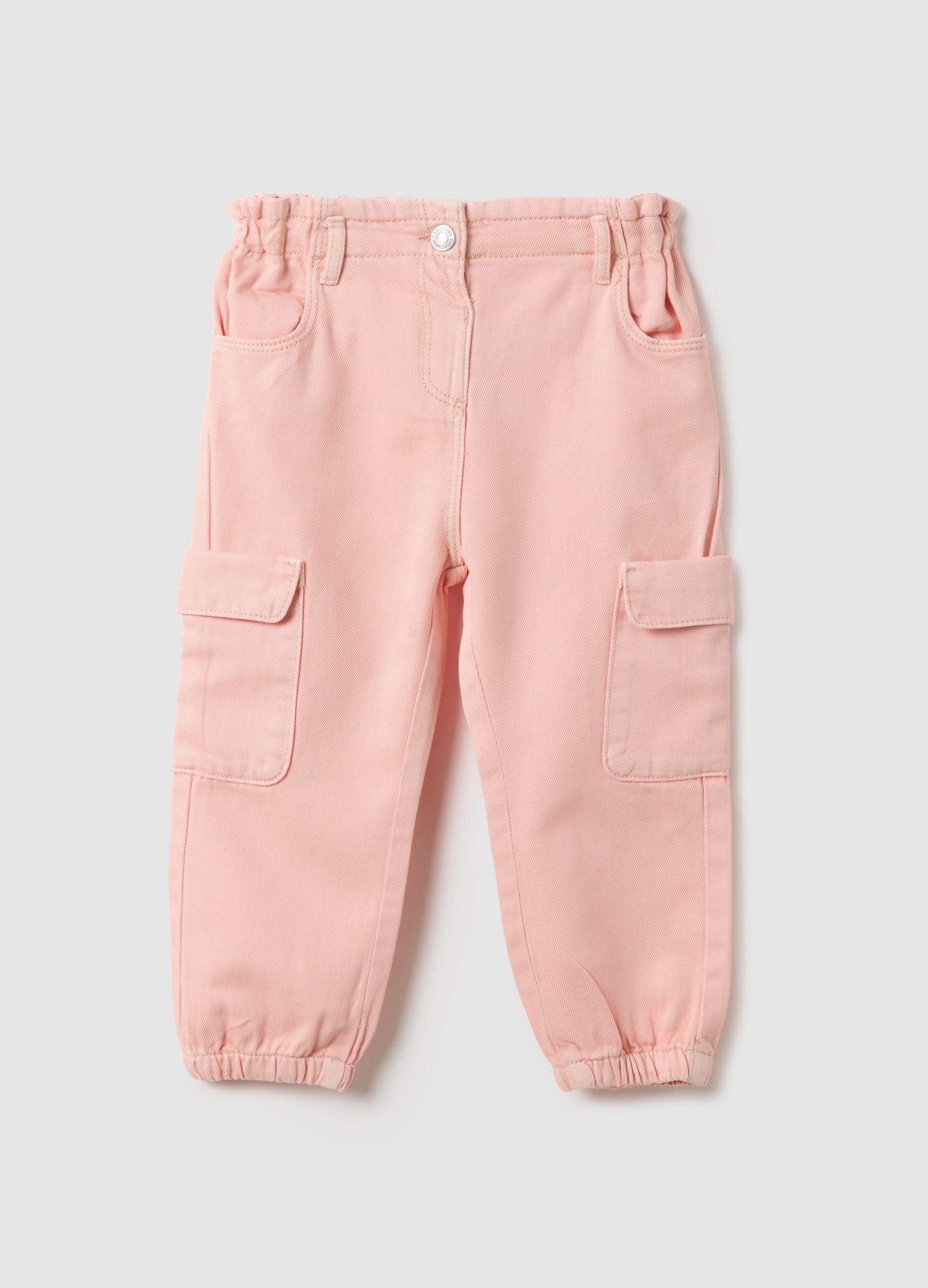 FAGOTTINO, Pantalones Cargo Baggy En Puro Algodón Rosa Para Niña, Niña, Rosa Claro, Talla: 18-24