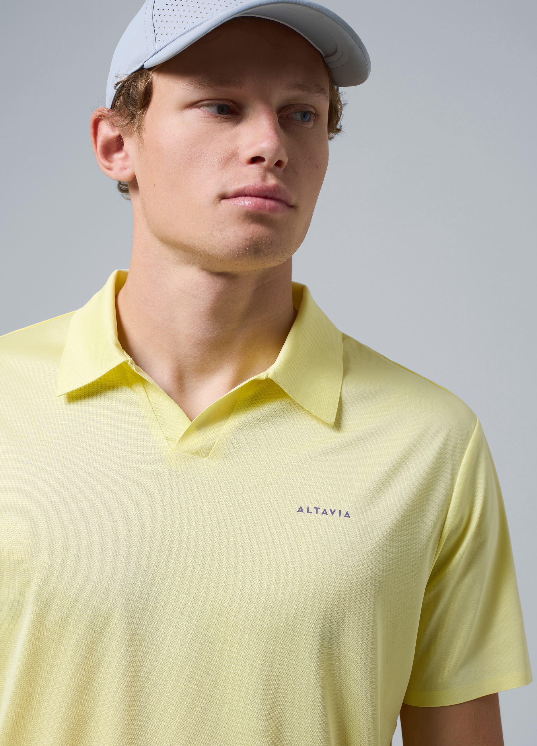 ALTAVIA COURT, Polo Sportiva Gialla In Tessuto Elasticizzato Altavia Court, Uomo, Giallo, Taglia: XL