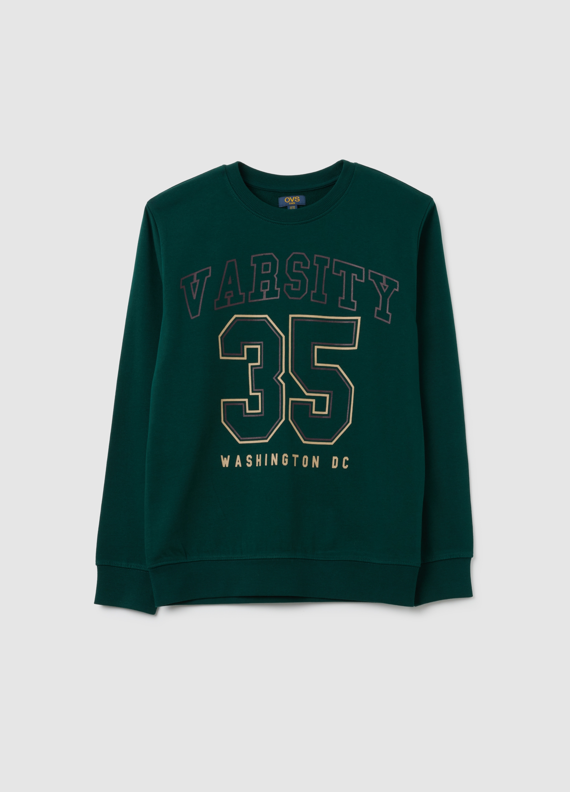 Sudadera Verde Para Chicos En Algodón Puro, Niño, Verde oscuro, Talla: 11-12