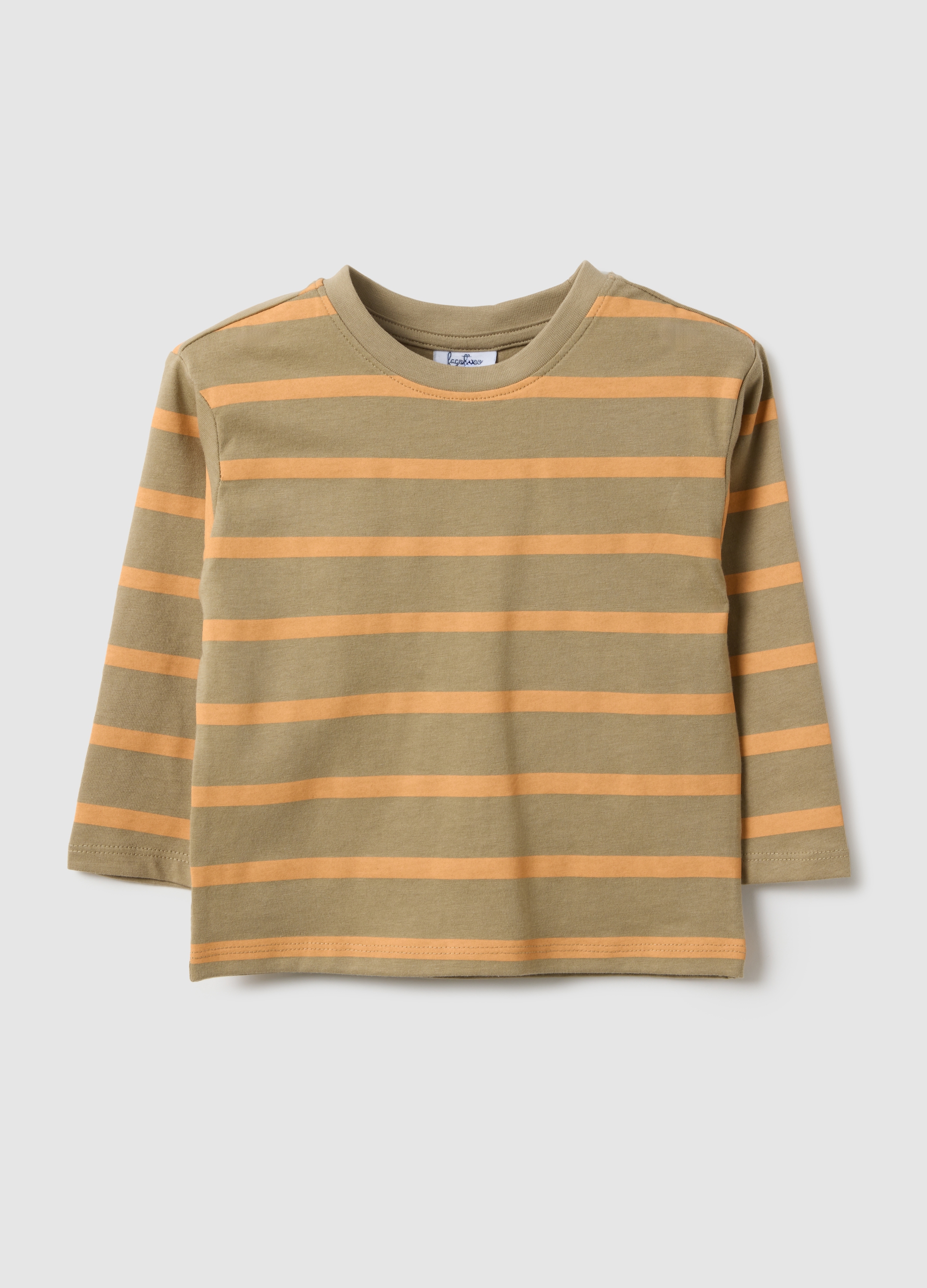 FAGOTTINO, Camiseta Multicolor De Puro Algodón, Ajuste Regular, Para Niños, Niño, Verde/Naranja, Talla: 12-18