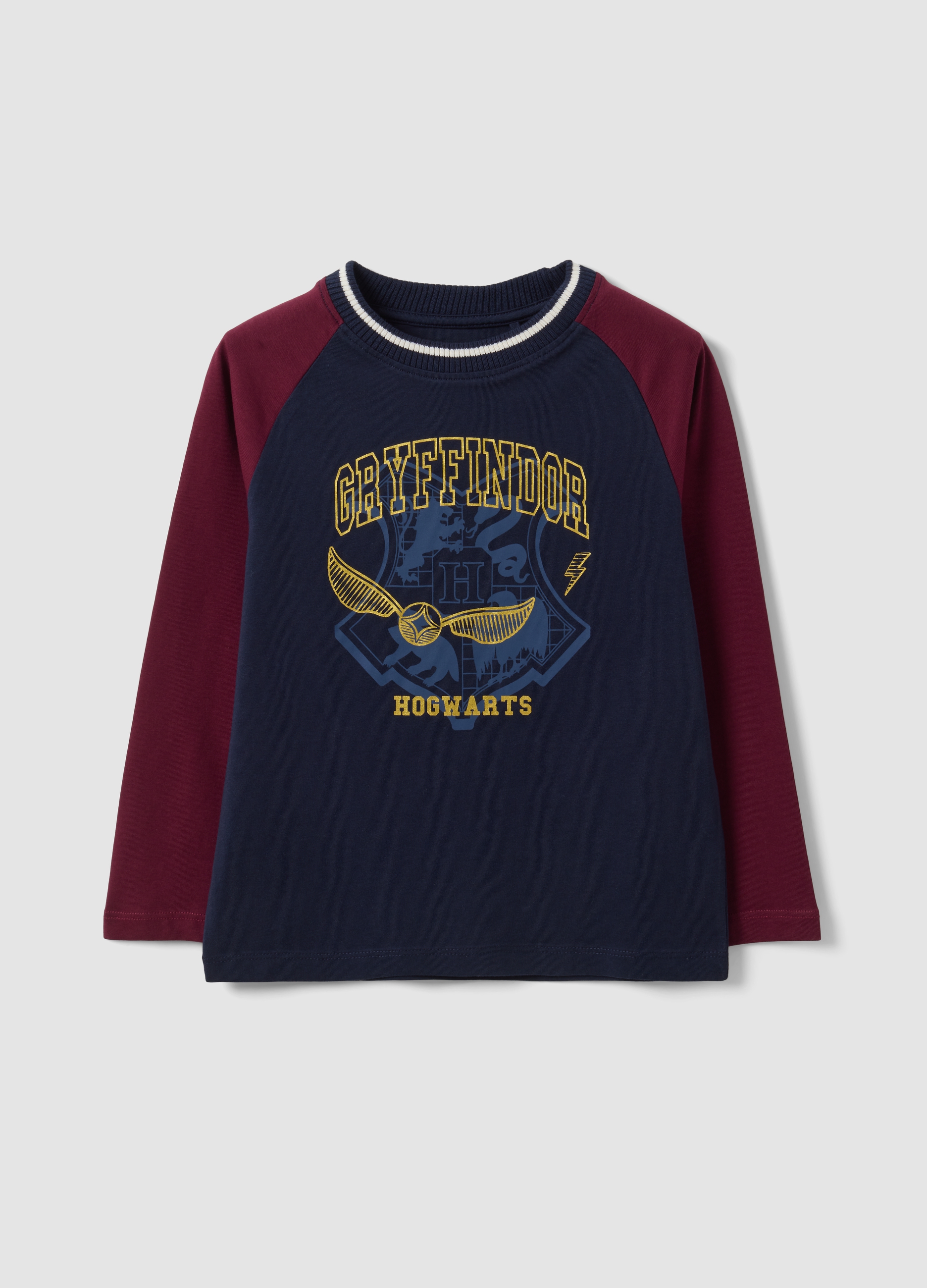 WARNER BROS, T-shirt Blu In Puro Cotone Con Girocollo Con Stampa Harry Potter, Bambino, Blu, Taglia: 7-8