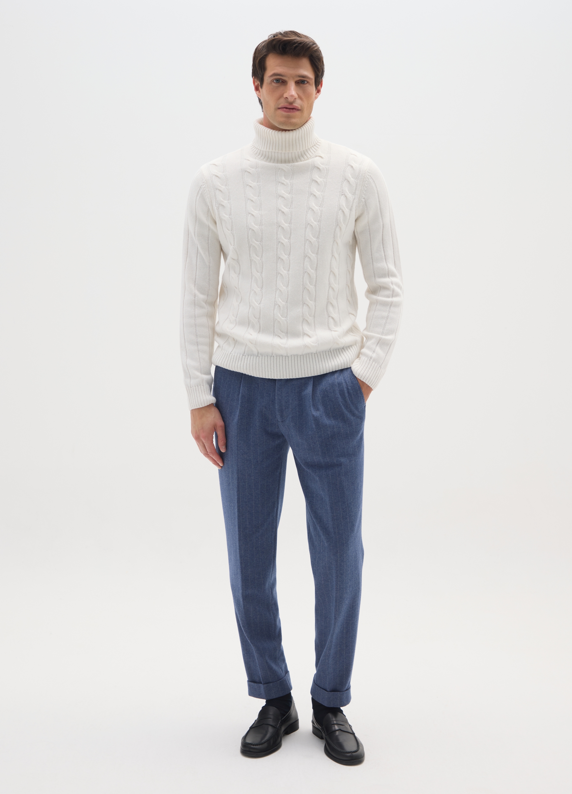 BST.1957, Pantaloni Blu A Righe Vestibilità Slim, Uomo, Blu, Taglia: 48