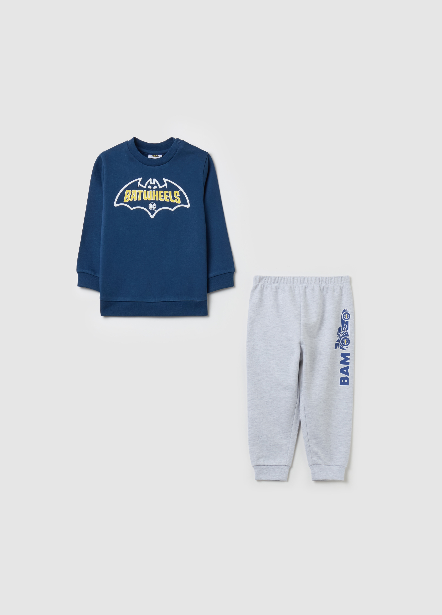 Pijama De Algodón Orgánico Estampado Batwheels, Niño, Azul/gris, Talla: 9-12