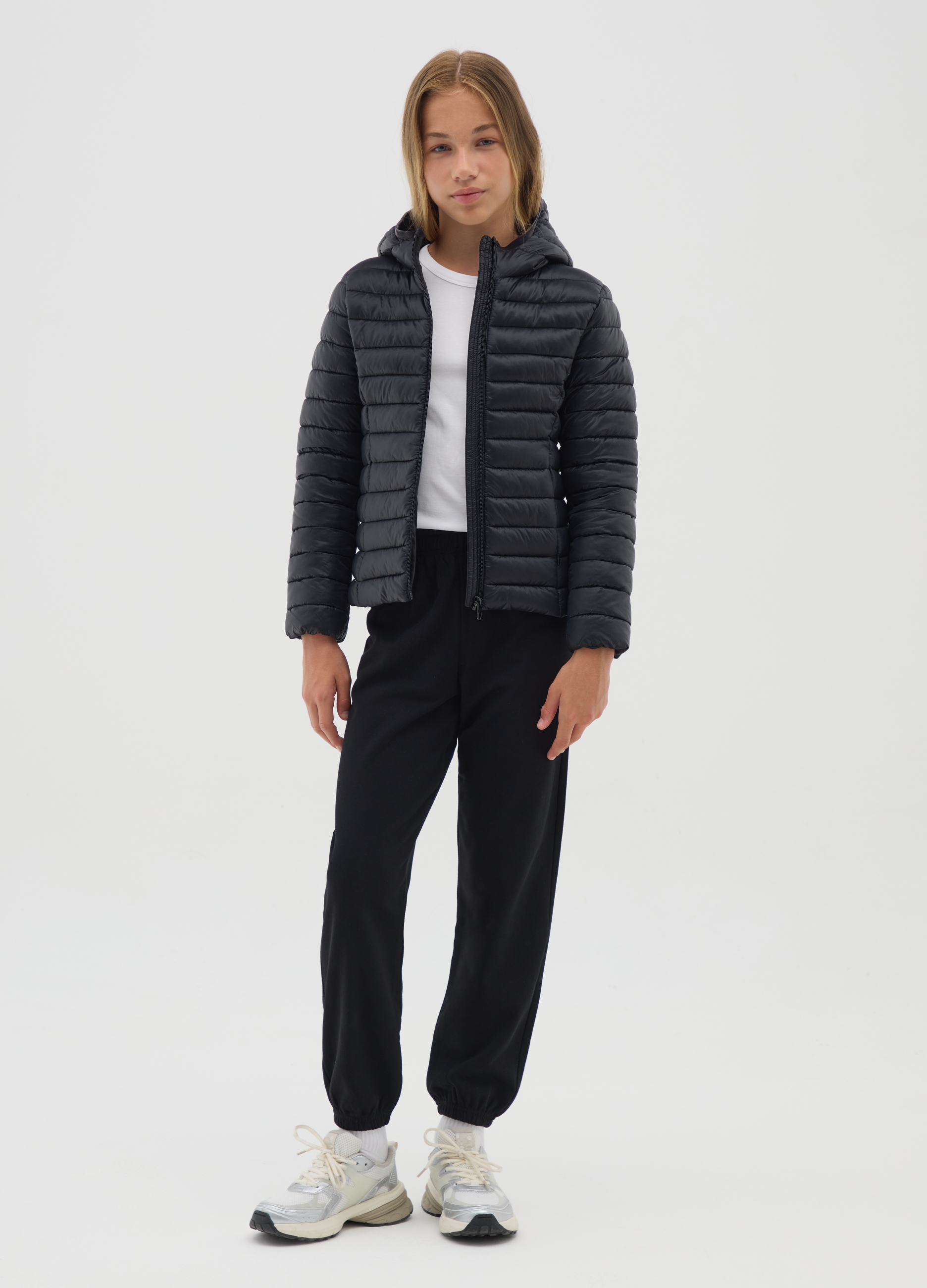 OVS, Mädchen Jogginghose Aus Schwarzer Baumwolle Regular Fit, Mädchen, Gunmetal, Größe: 10-11