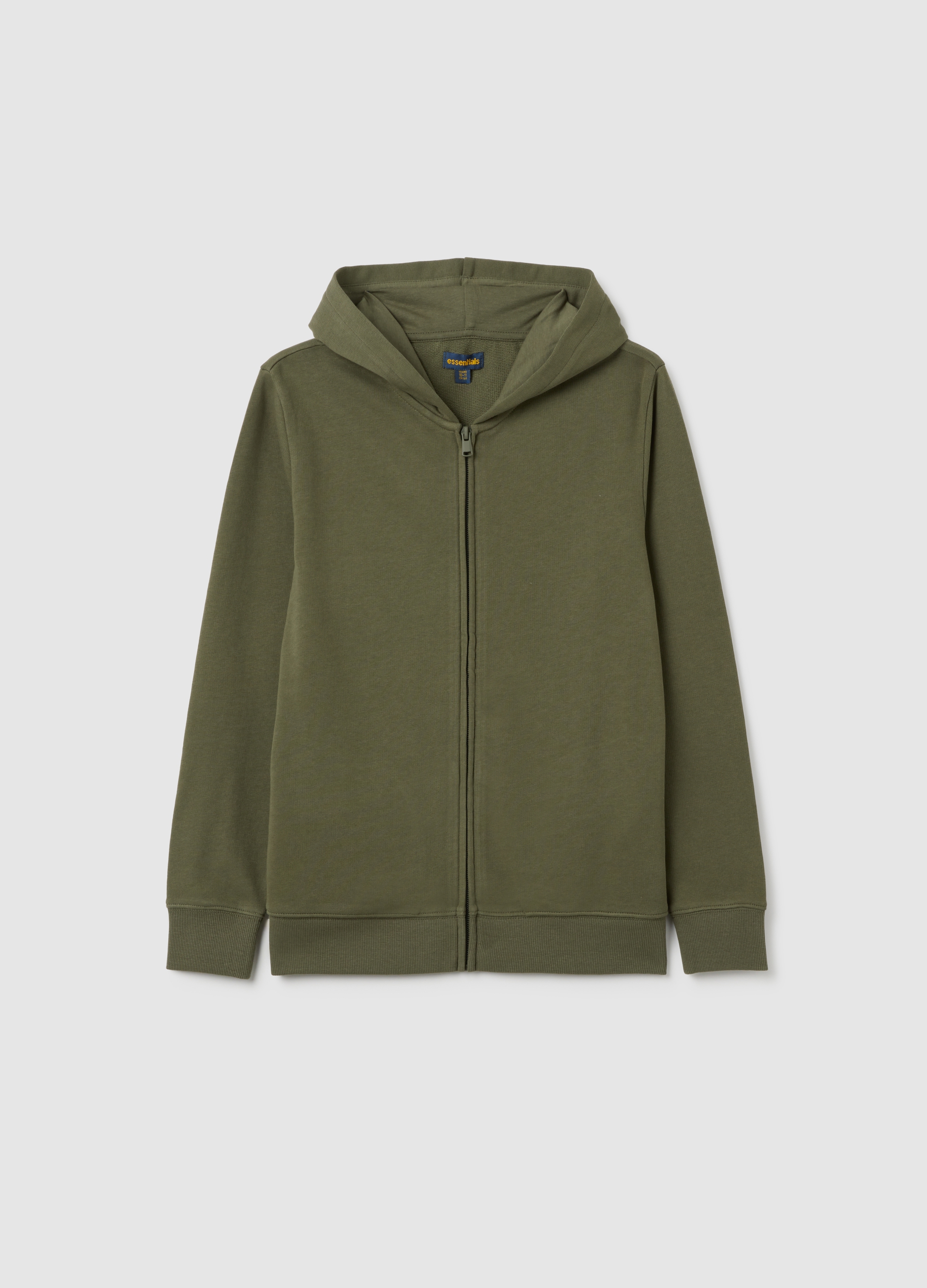 Sudadera De Chico En Puro Algodón Verde Regular Fit, Niño, Verde claro, Talla: 10-11