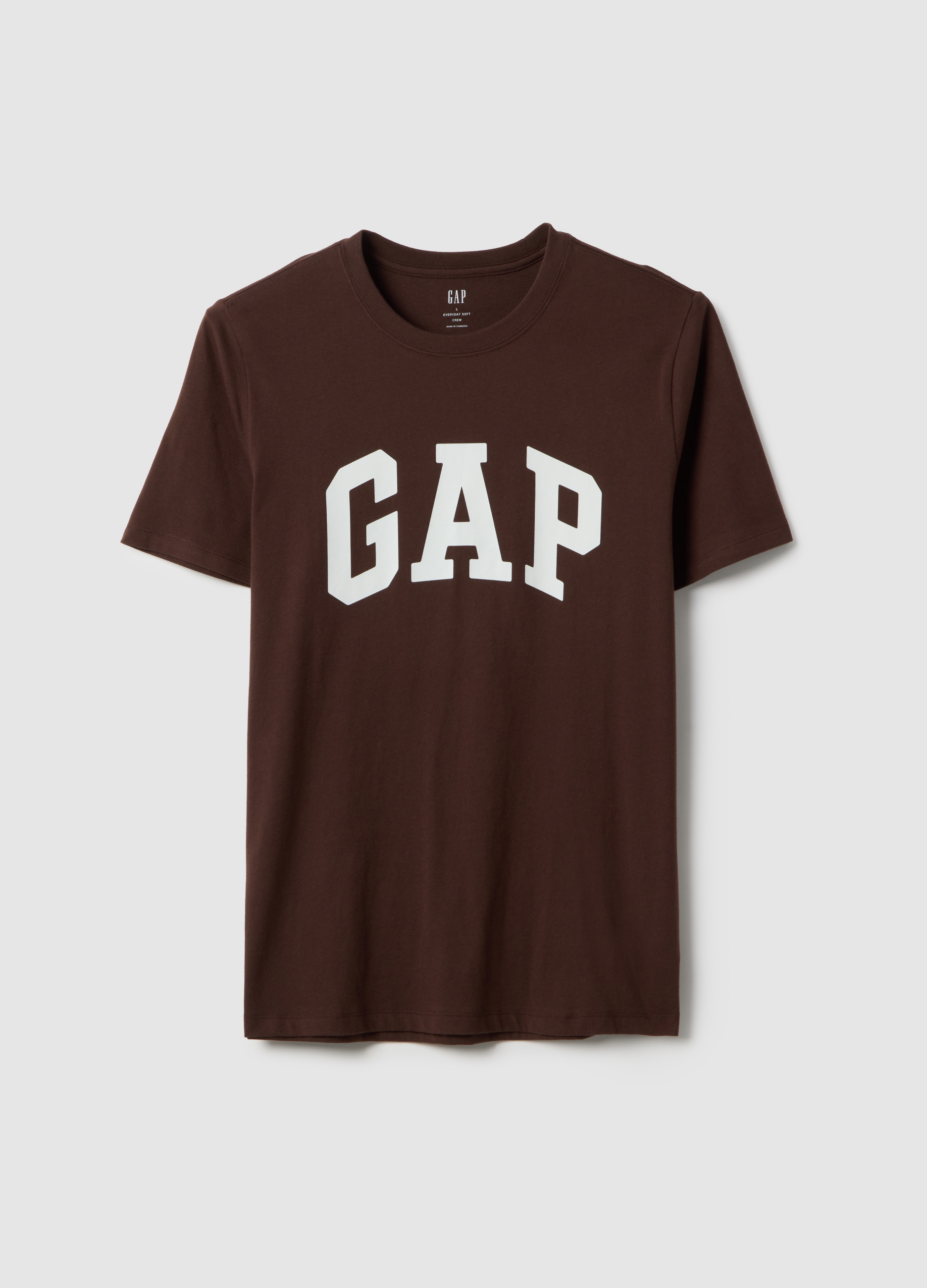GAP, T-shirt In Puro Cotone Con Logo, Uomo, Marrone, Taglia: S
