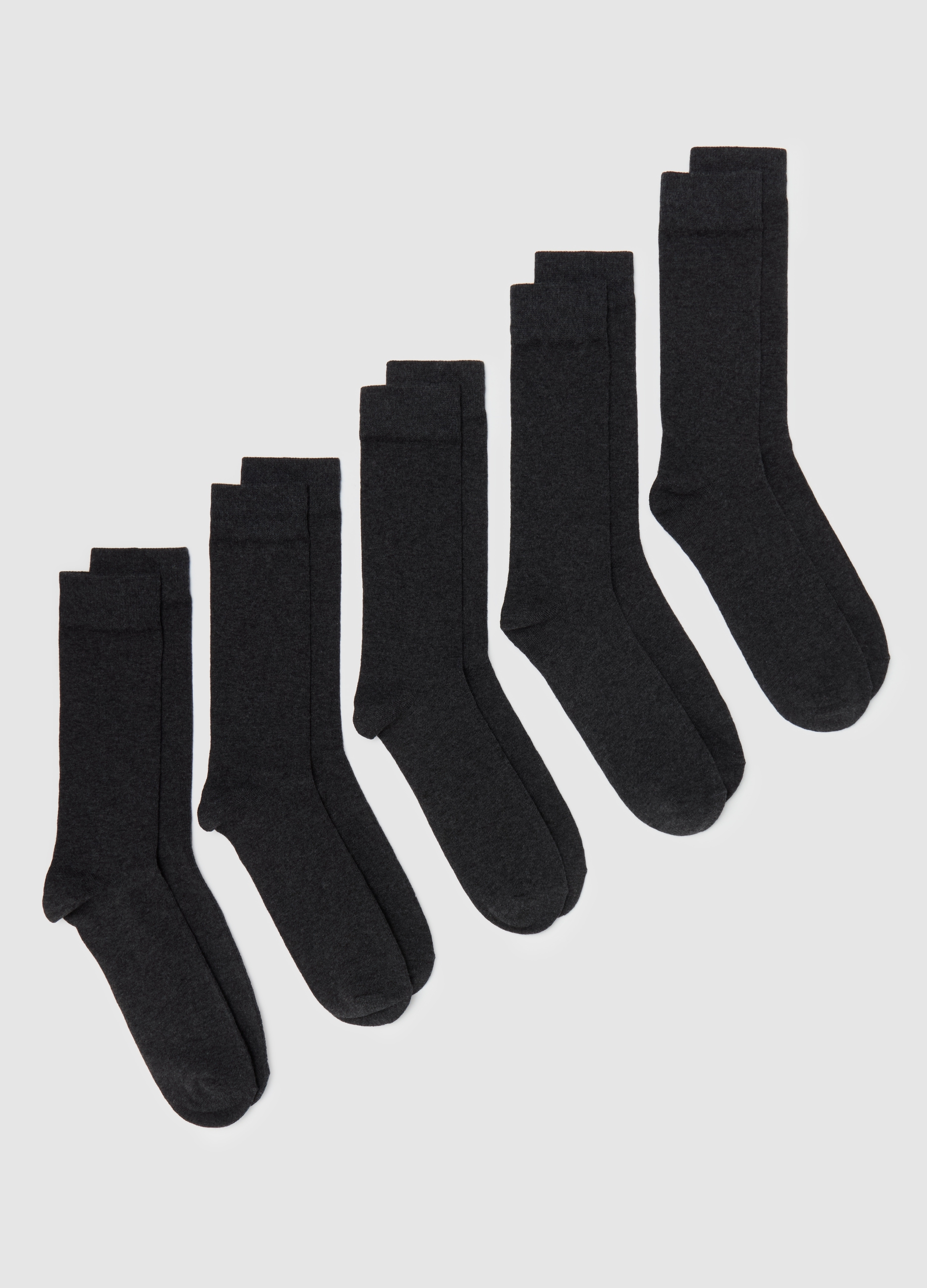 OVS , Tripack Calze Midi Stretch, Uomo, Grigio, Taglia: 38-42