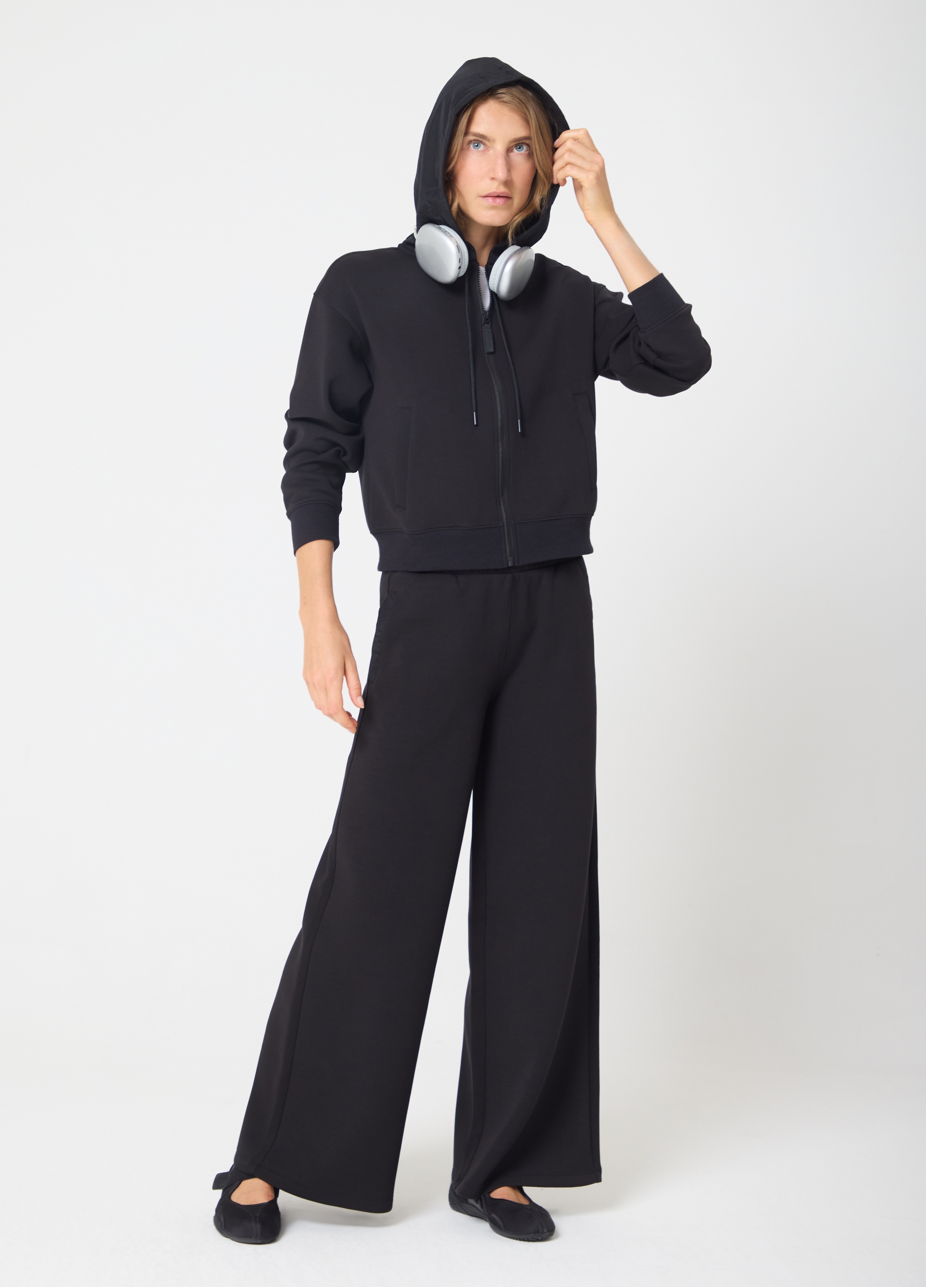 OVS, Sudadera Crop Con Cremallera Completa Altavia Studio, Mujer, Negro, Talla: 40