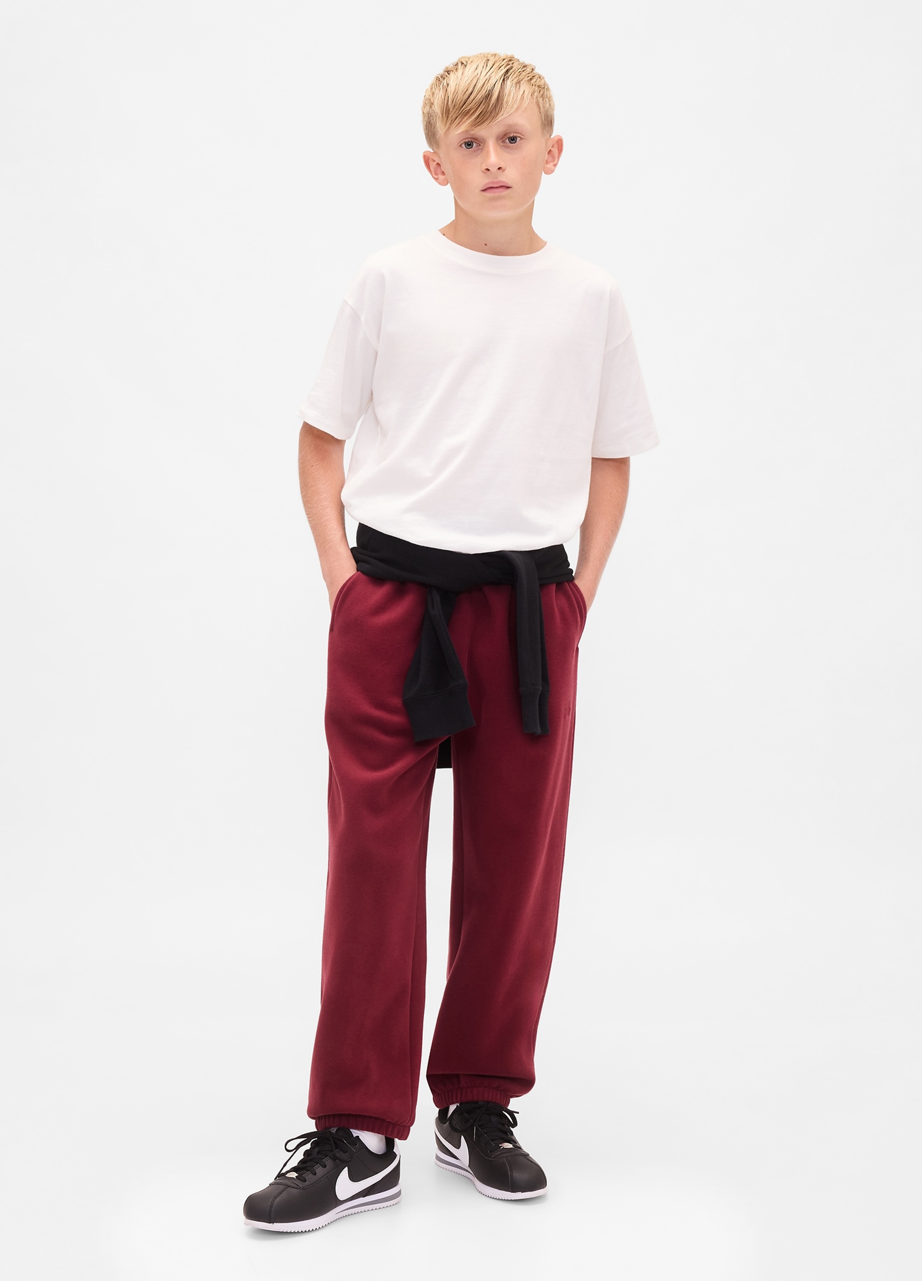 GAP KIDS, Joggers In Cotone Con Logo Gap, Bambino, Rosso, Taglia: L/137-145
