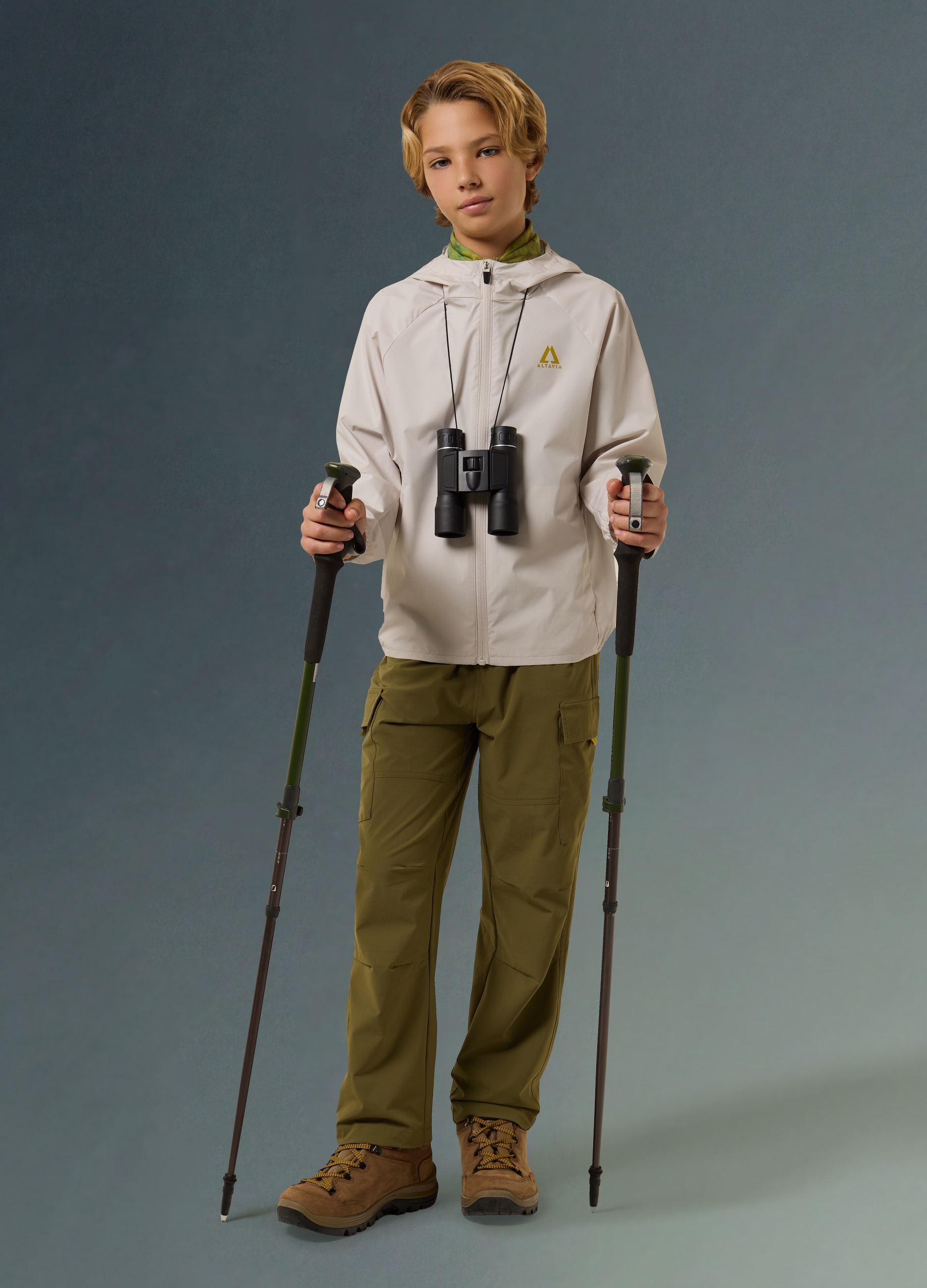 ALTAVIA, Pantalón Cargo Altavia Con Deborah Compagnoni, Niño, Verde militar, Talla: 14-15