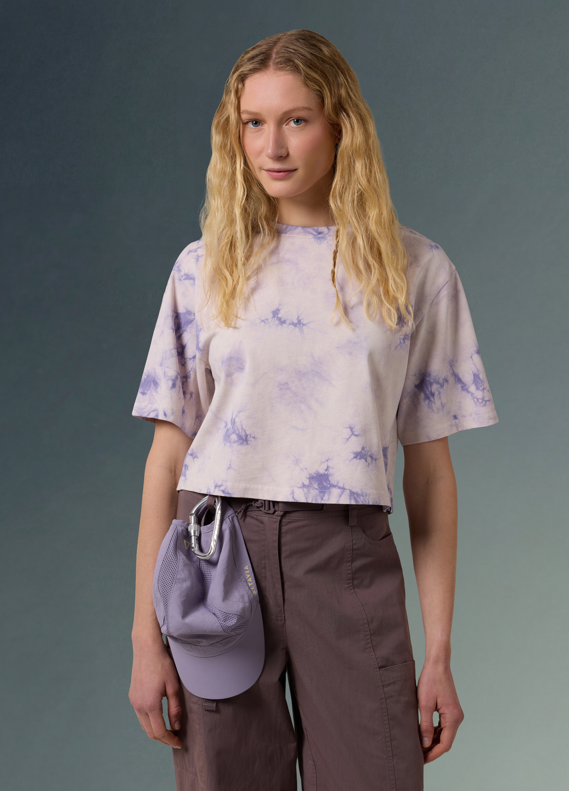 ALTAVIA, Camiseta De Mezcla De Algodón Y Cáñamo Con Efecto Tie Dye Altavia With Deborah Compagnoni, Mujer, Multicolor, Talla: 38