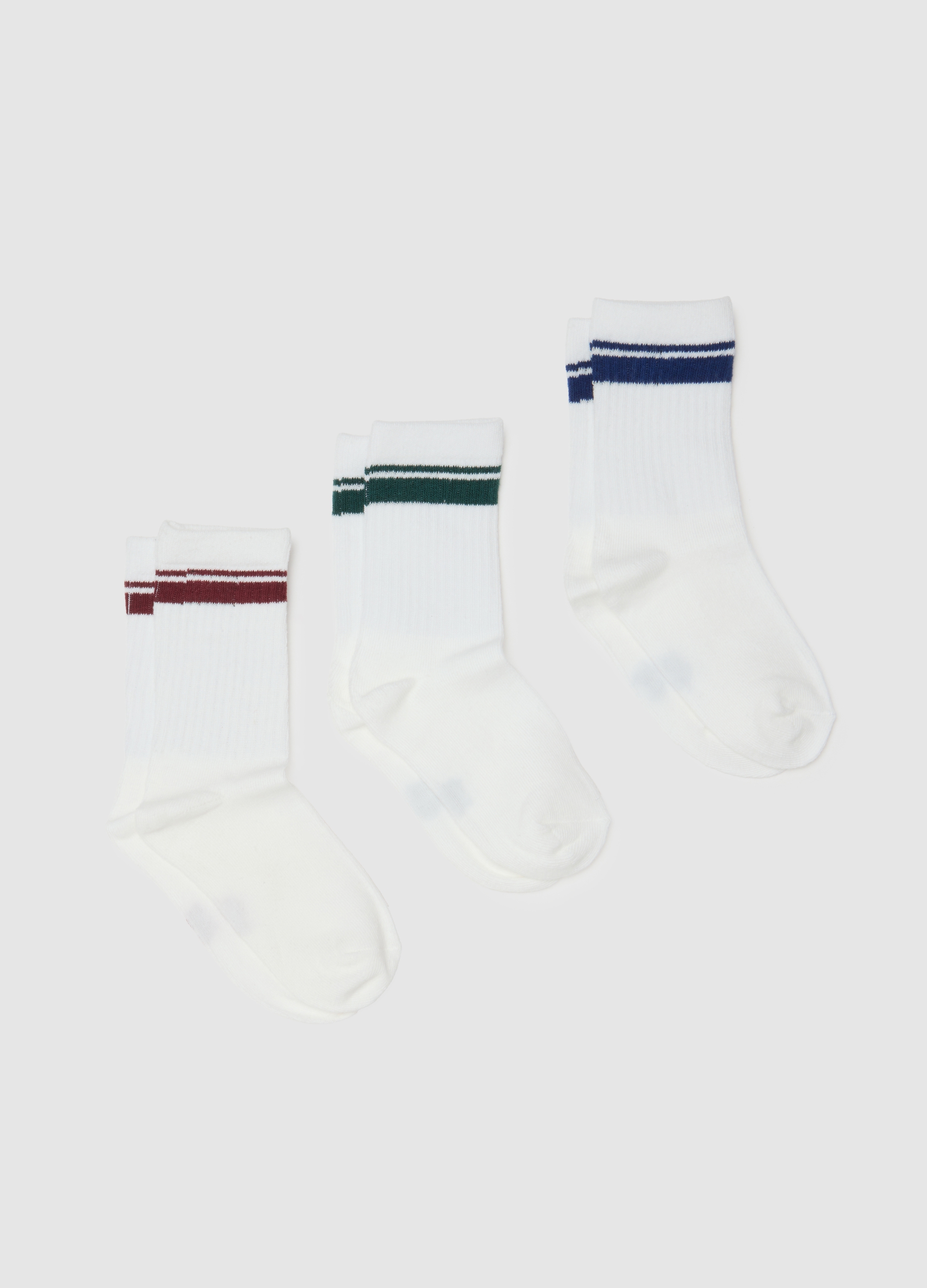 OVS KIDS, Tripack Di Calze Da Bambino In Cotone Multicolor Elasticizzate, Multicolor, Taglia: 28/30