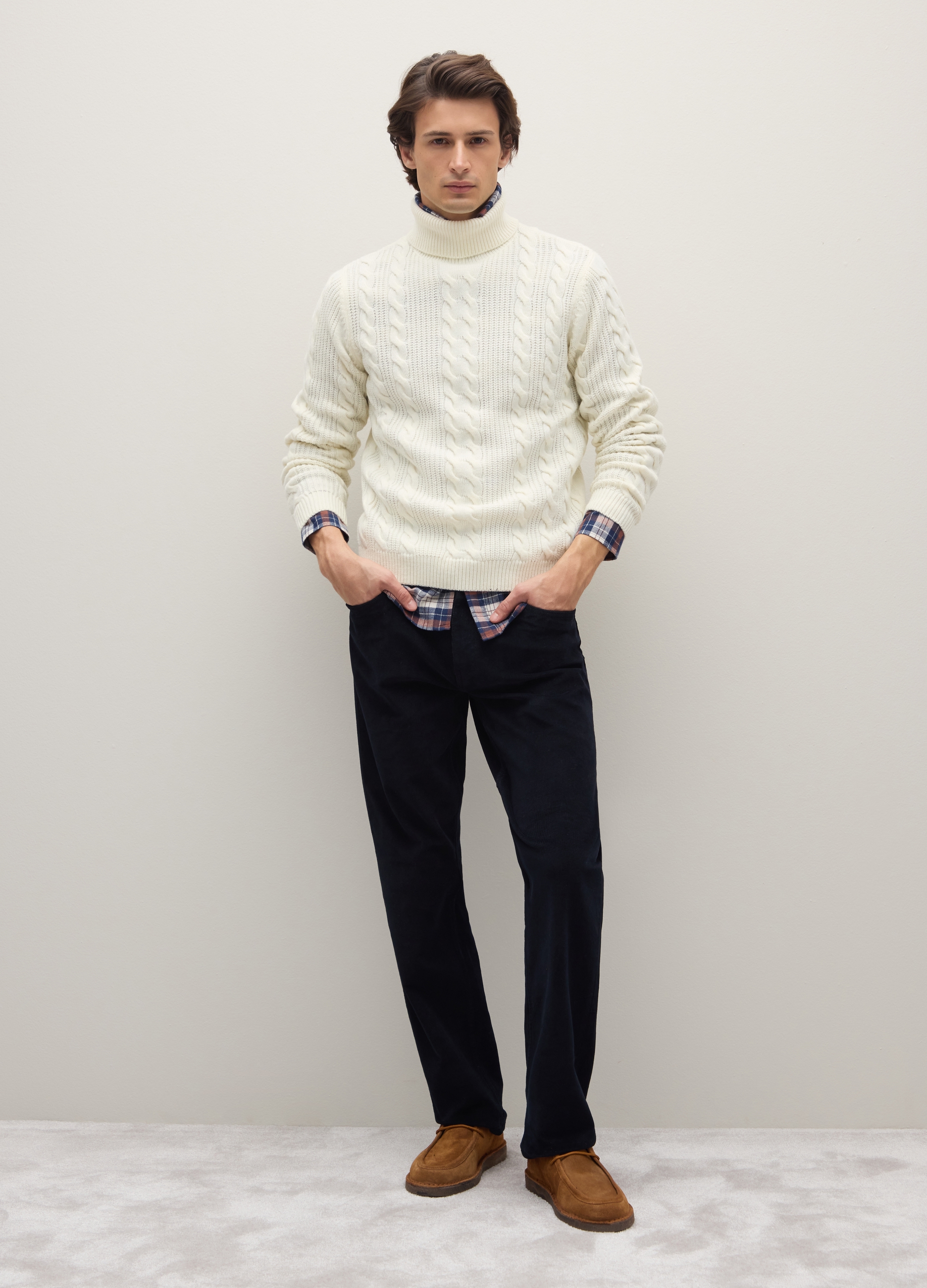 PIOMBO, Pantaloni Blu In Velluto A Coste Regular Fit, Uomo, Blu, Taglia: 48