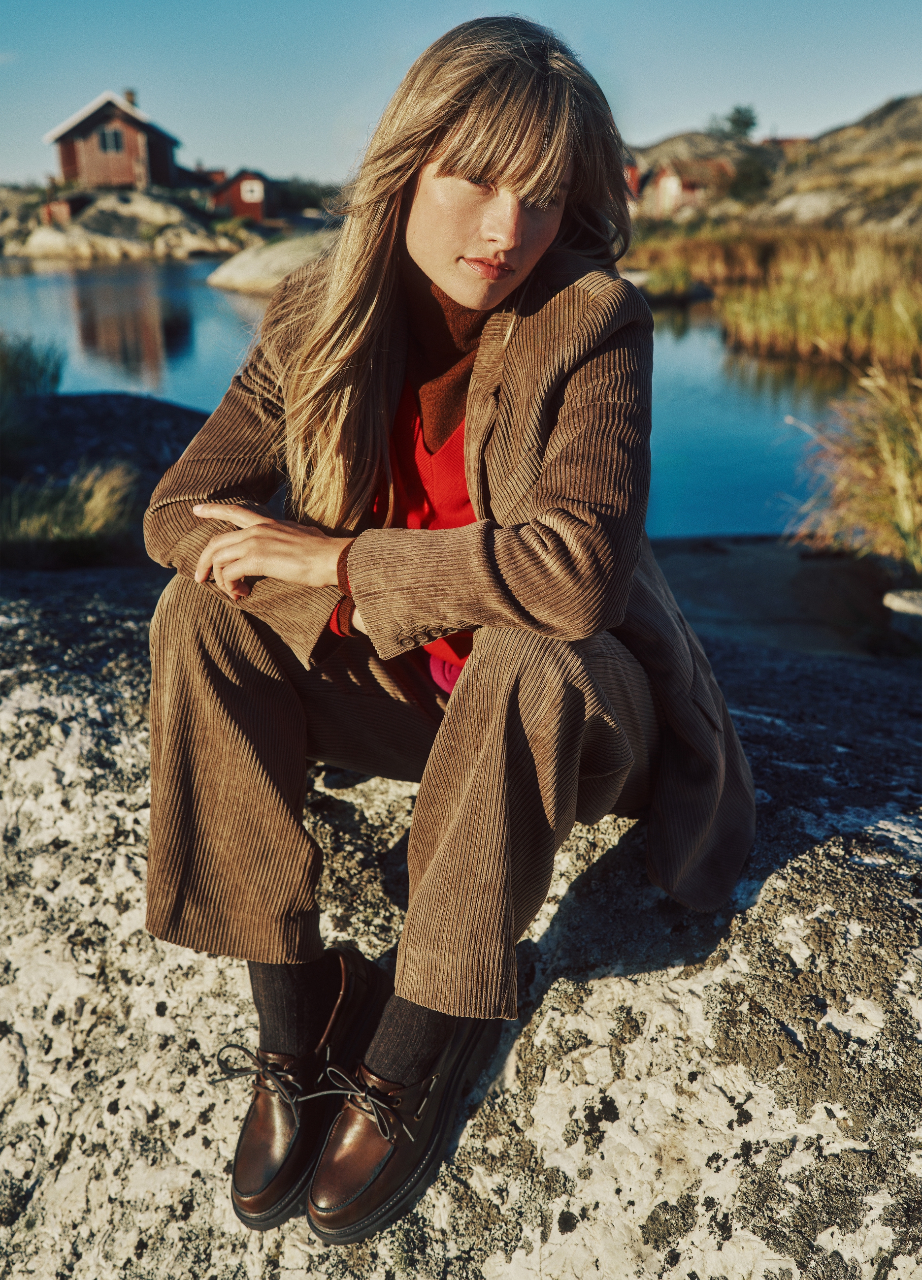 PIOMBO, Blazer Marrone A Coste Regular Fit, Donna, Marrone, Taglia: L