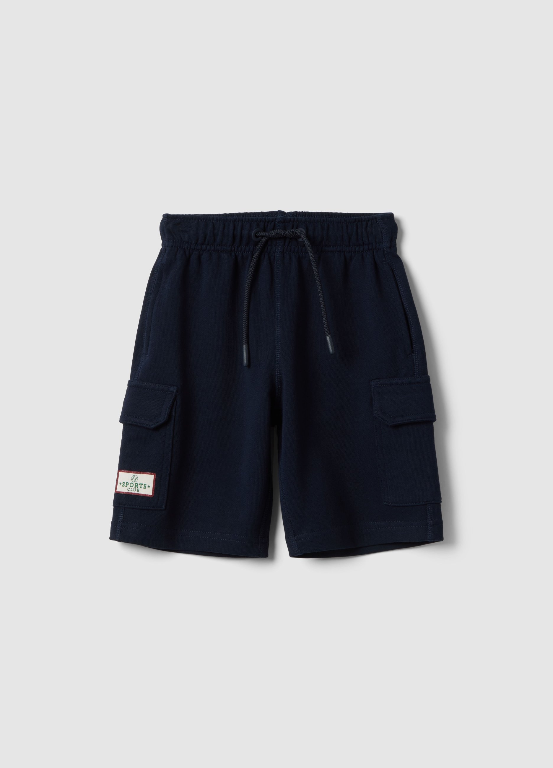 OVS KIDS, Short Azul De Algodón 100% Para Niño, Corte Regular Y Cintura Elástica, Niño, Azul oscuro, Talla: 6-7