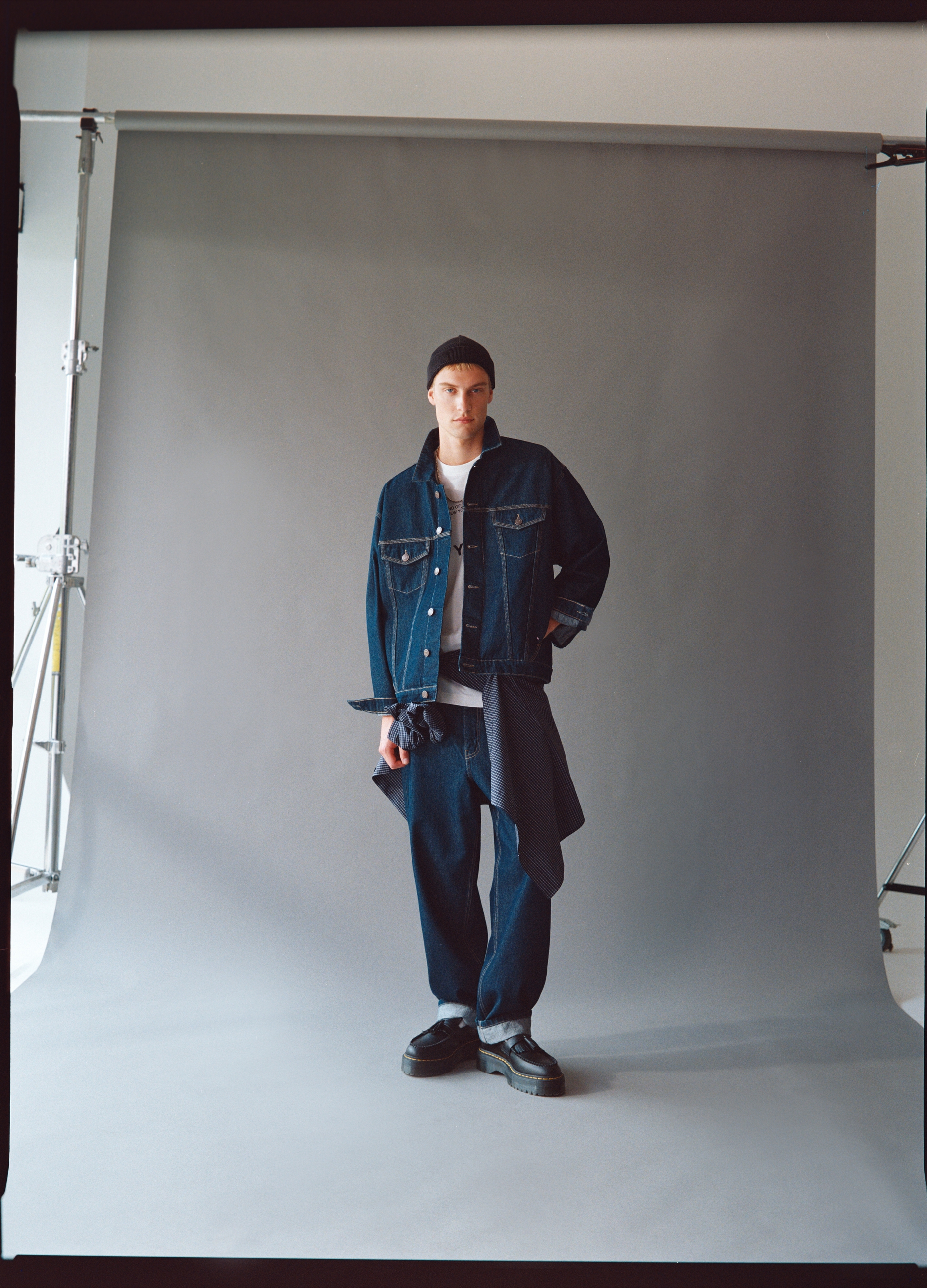 B.ANGEL, Jeans Neri Baggy In Puro Cotone, Uomo, Nero, Taglia: 52