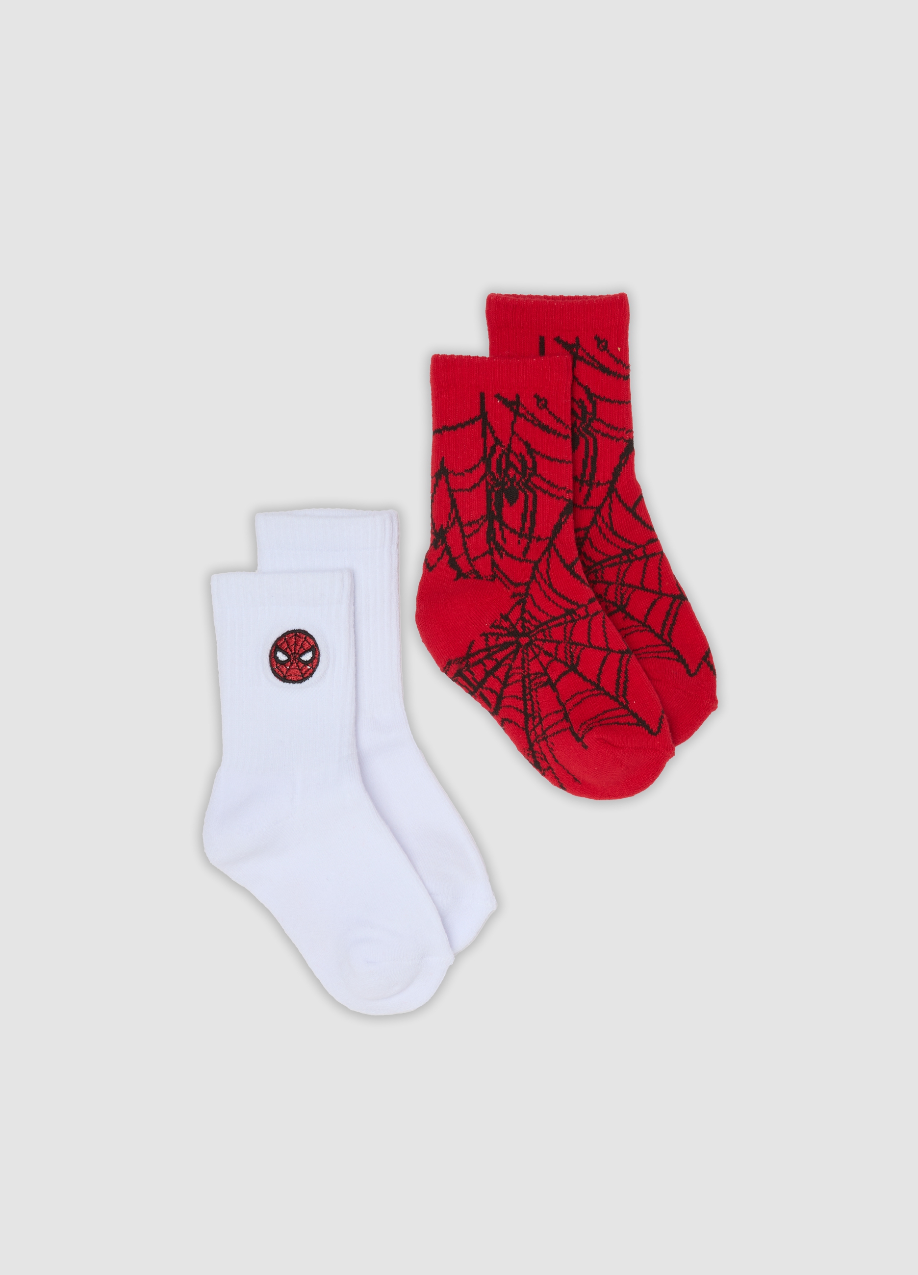 MARVEL, Bipack Di Calze Corte In Cotone Organico Elasticizzato Marvel Spider-man, Bambino, Multicolor, Taglia: 28/30