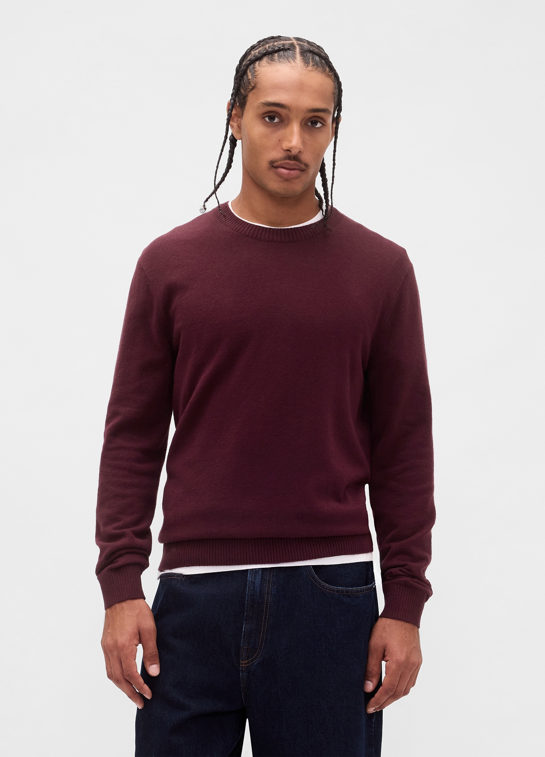 GAP, Maglione Cashsoft Girocollo In Misto Cotone, Uomo, Rosso, Taglia: S