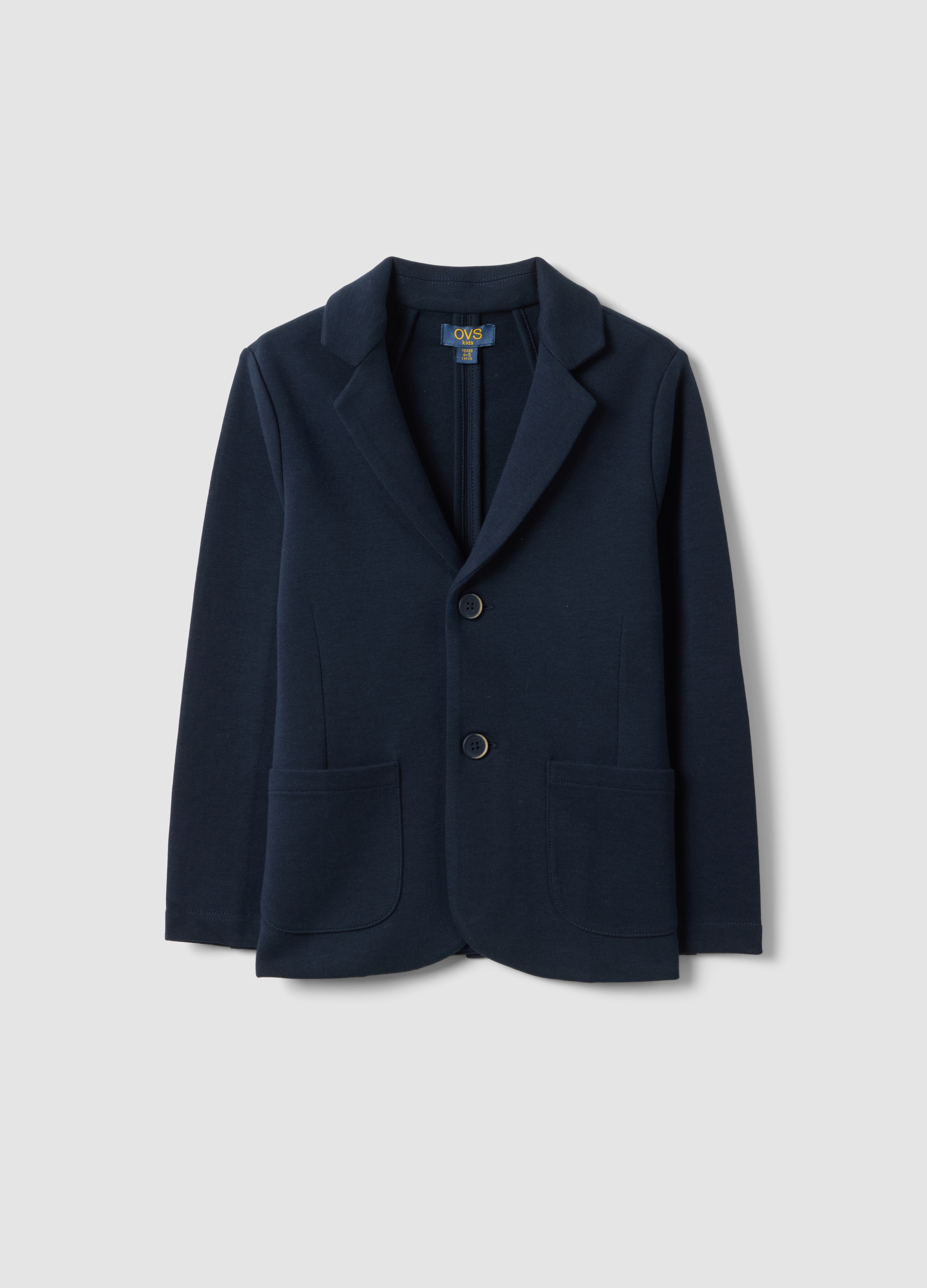 OVS KIDS, Giacca Leggera In Misto Cotone Blu Da Bambino Regular Fit, Niño, Azul oscuro, Talla: 4-5