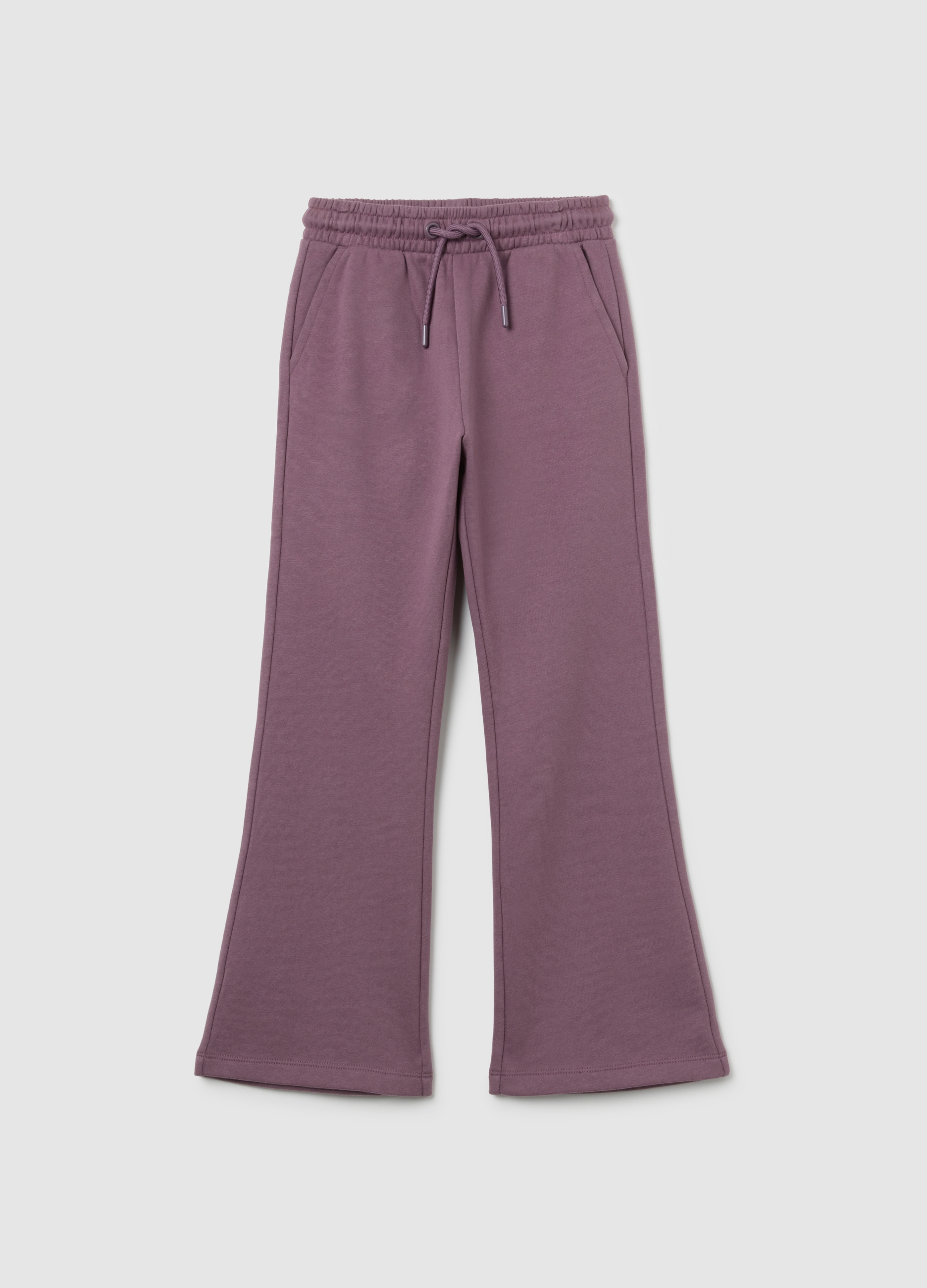 OVS KIDS, Pantaloni Jogger Viola Da Bambina In Puro Cotone Regular Fit, Viola, Taglia: 8-9